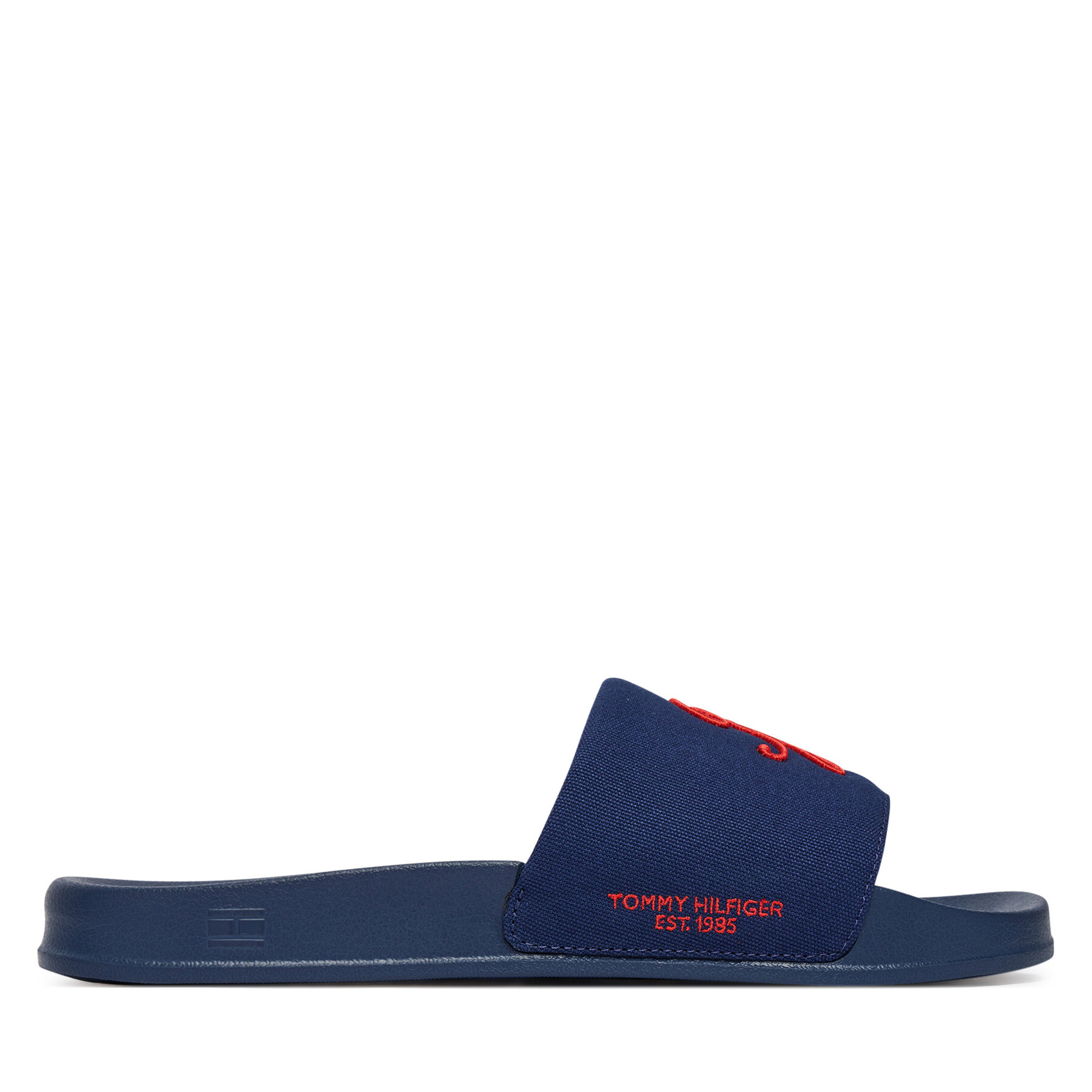 Nazouváky Tommy Hilfiger Logo Embroidery Canvas FM0FM05858 Tmavomodrá