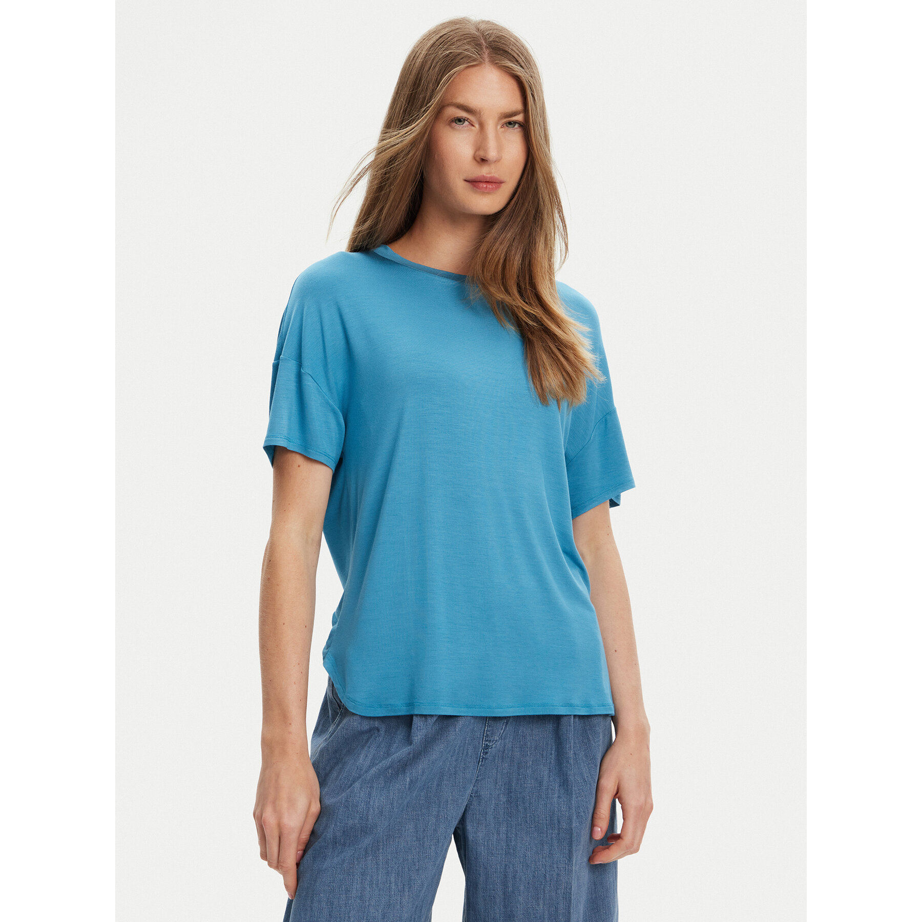 United Colors Of Benetton T-Shirt 3Z12D101X Blau Slim Fit
