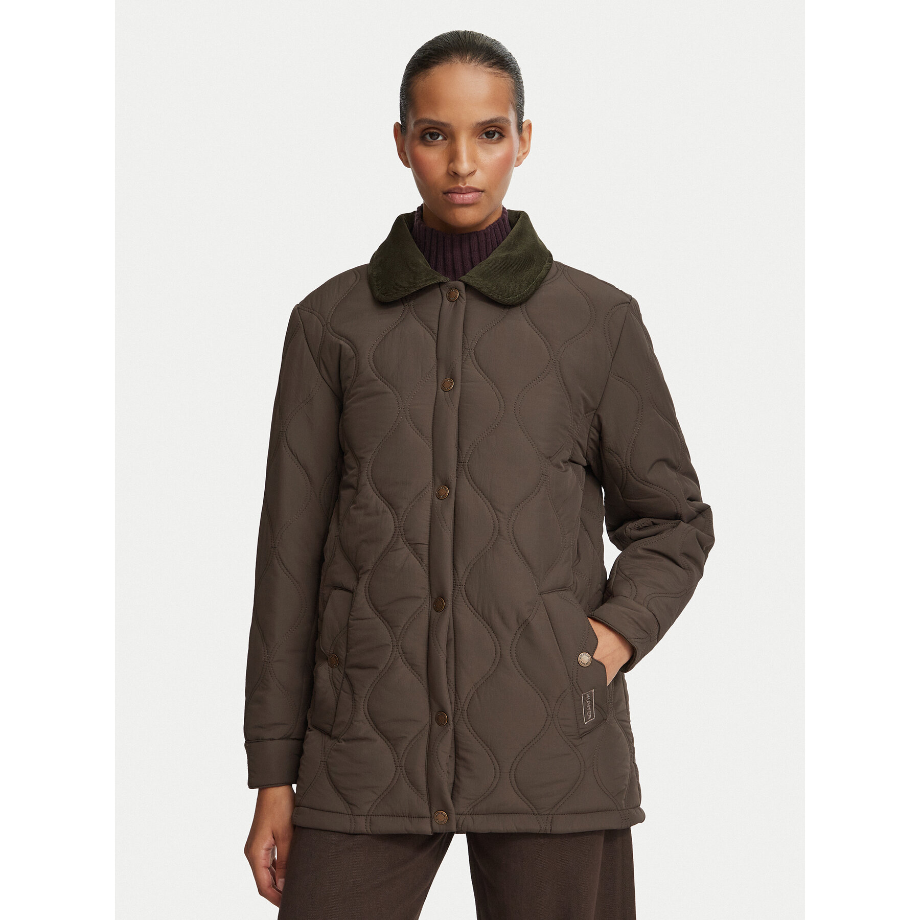 Hunter Prijelazna jakna HARW0027262 Tamno smeđa Regular Fit