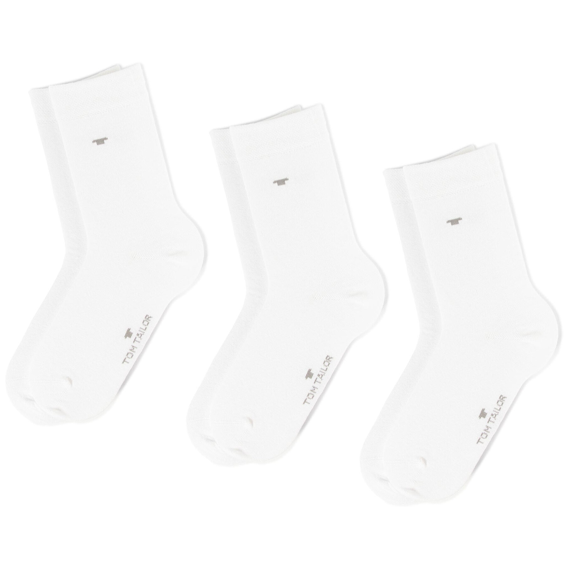 Set 3 parov otroških visokih nogavic Tom Tailor 9203 White 660