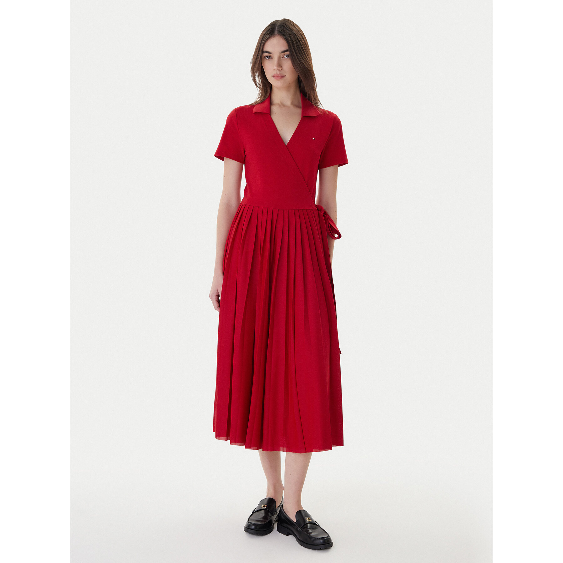 Tommy Hilfiger Kleid für den Alltag 1985 WW0WW45733 Rot Regular Fit
