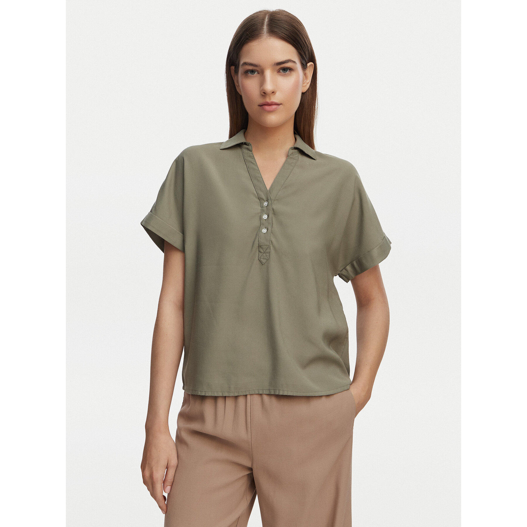 ONLY Srajca Aris 15364279 Zelena Loose Fit