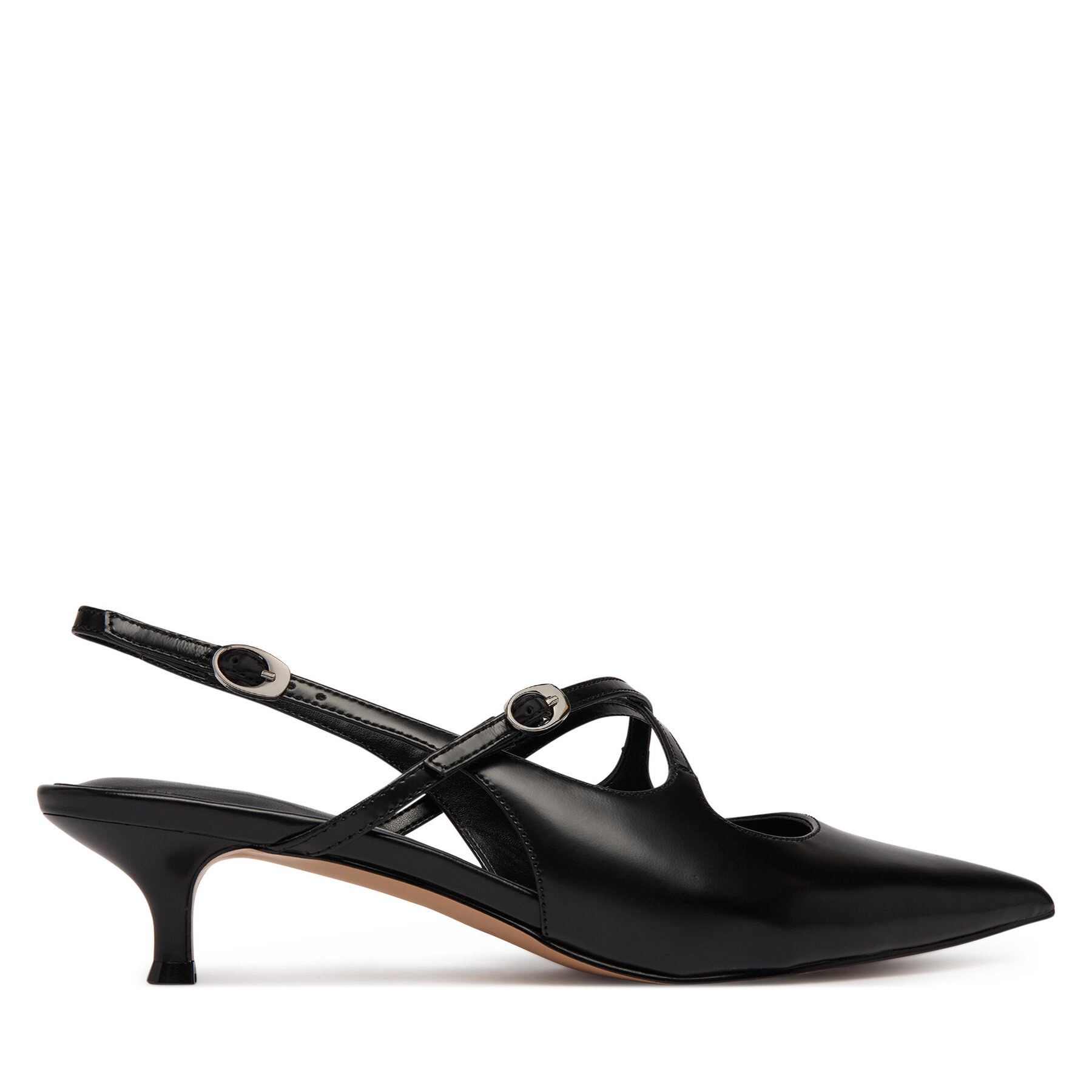 Обувки на ток Guess FLJCSR LEA05 Черен