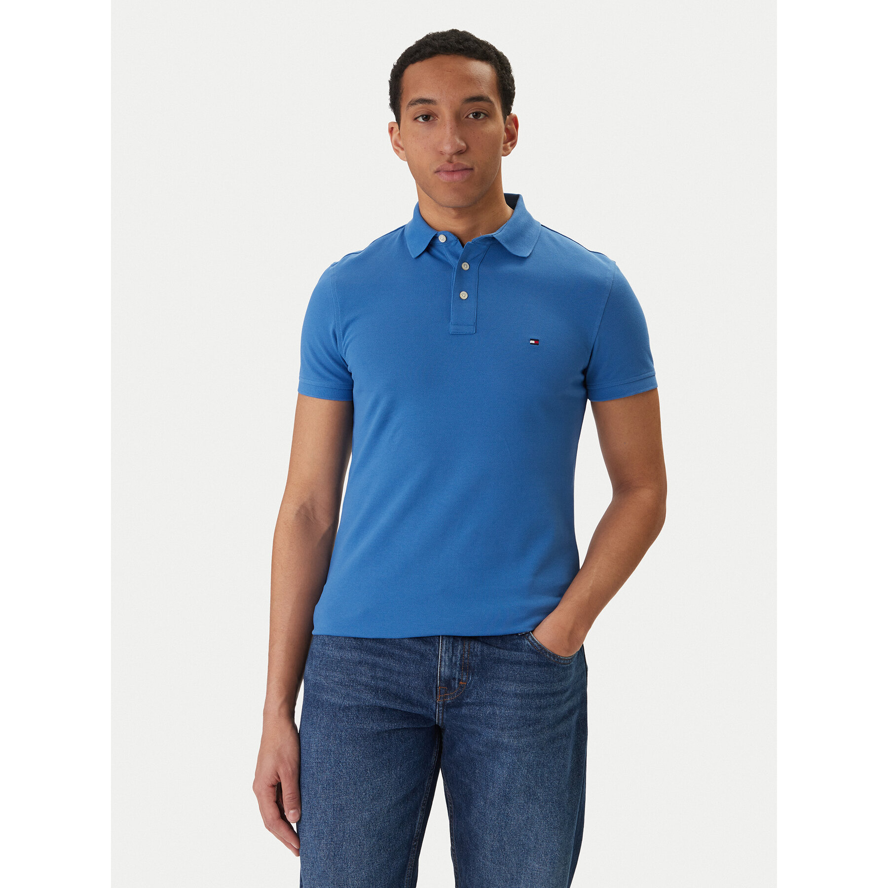 Tommy Hilfiger Poloshirt 1985 MW0MW17771 Blau Slim Fit
