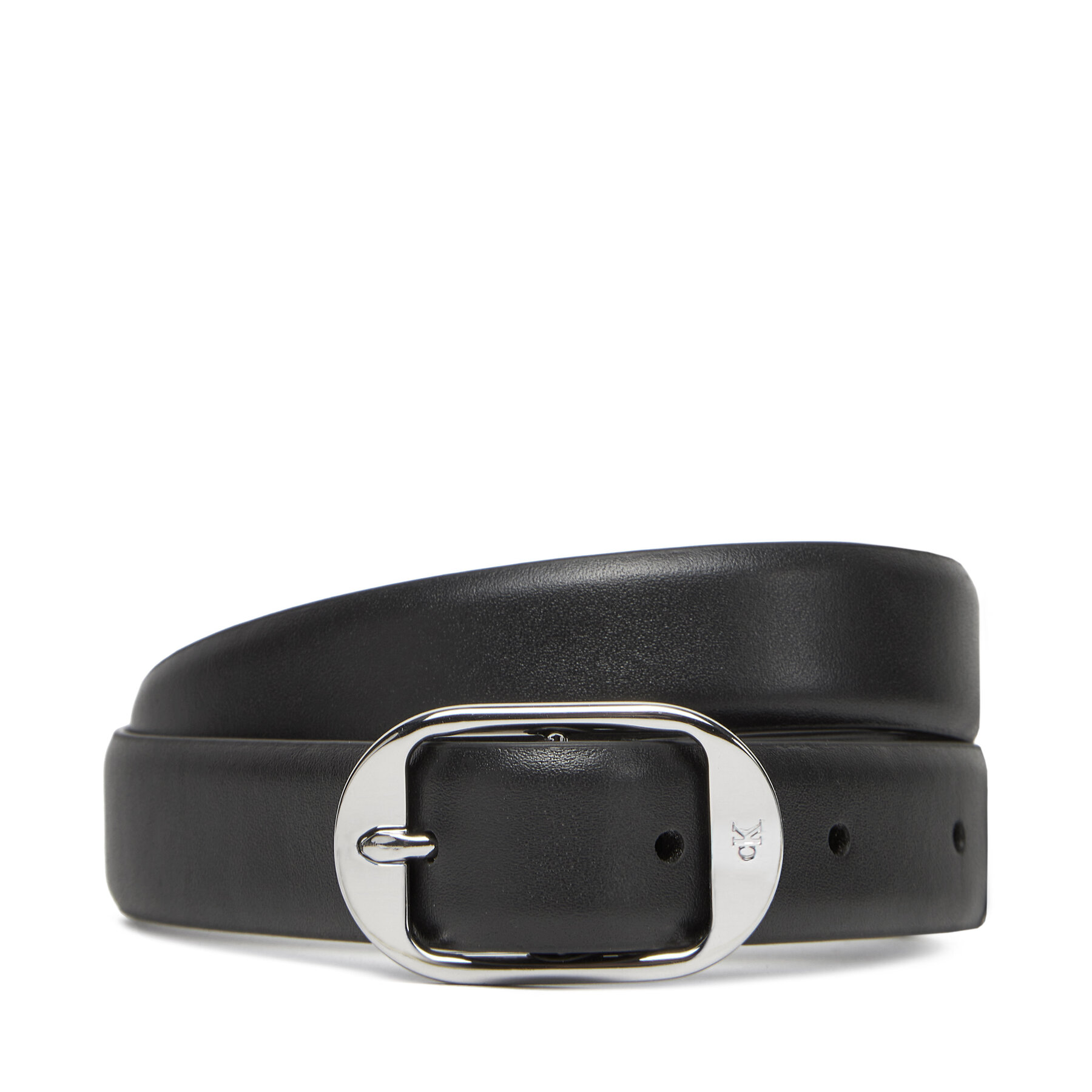 Cintura da donna Calvin Klein Forged Pin Belt 25Mm LV04K7014G Nero