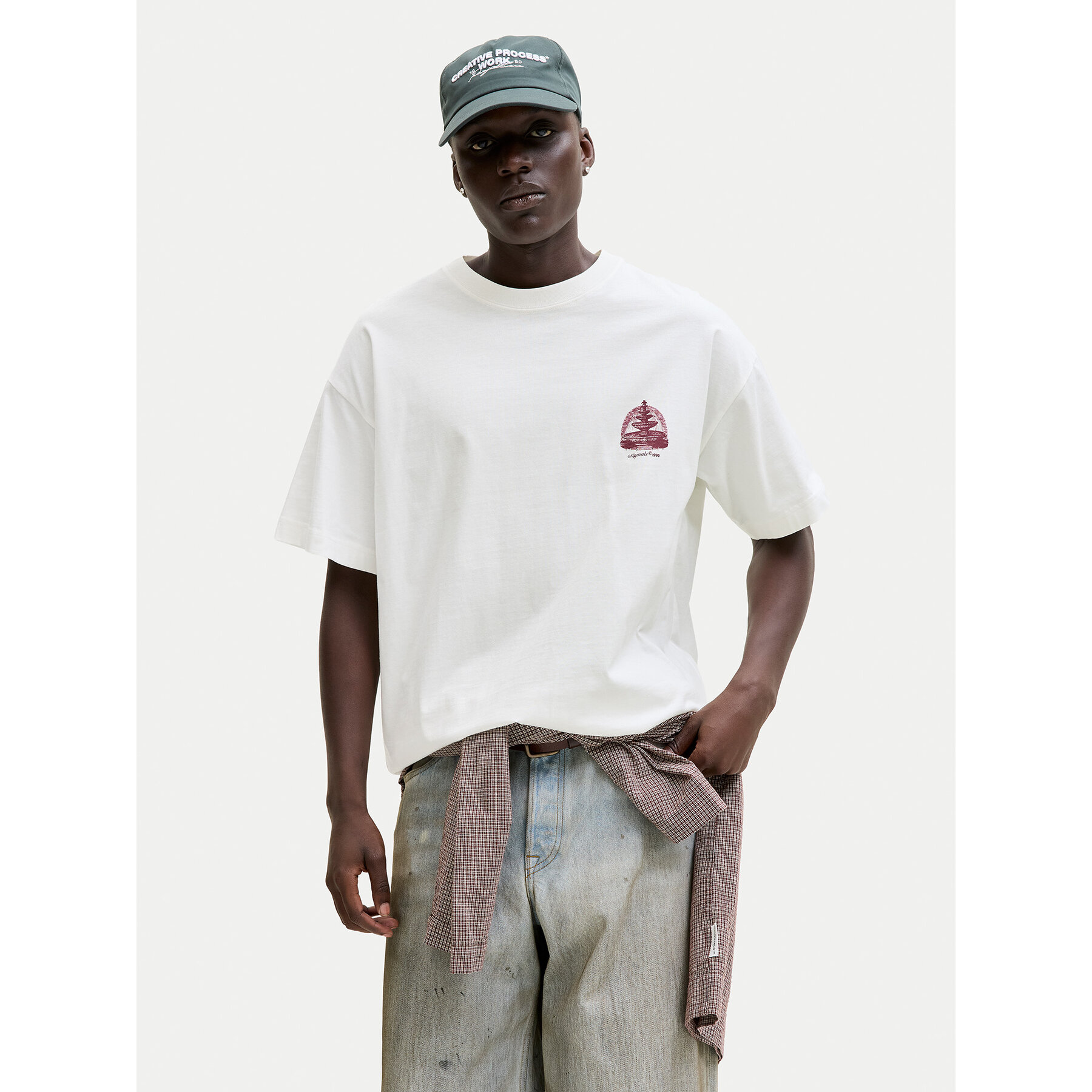 Jack & Jones T-shirt Maine 12291780 Bijela Regular Fit