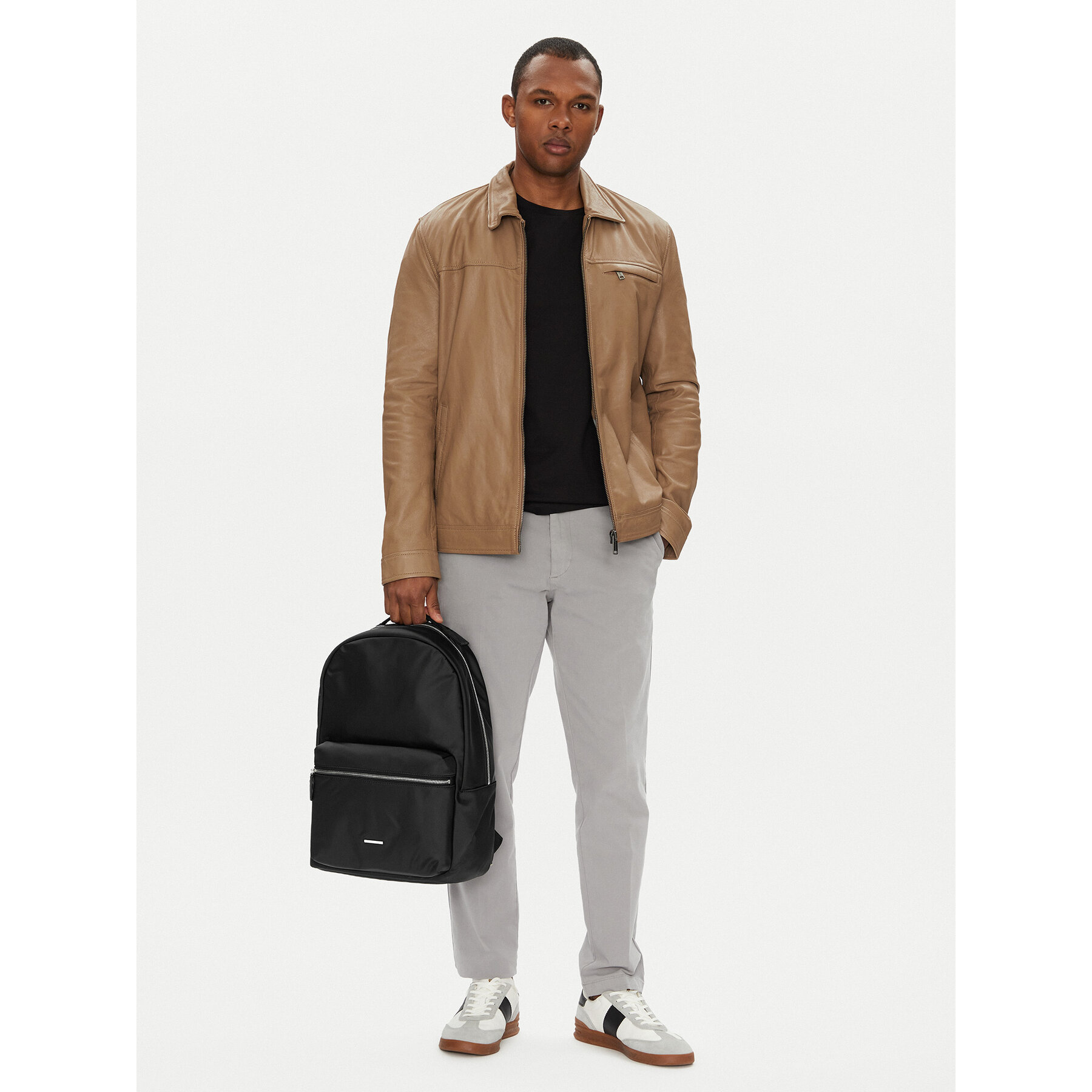 Nahrbtnik Calvin Klein Sleek Nylon Backpack LV04D3042G Črna