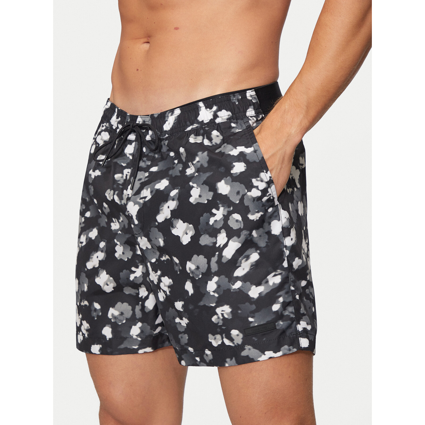 Calvin Klein Swimwear Badeshorts KM0KM01162 Schwarz Regular Fit