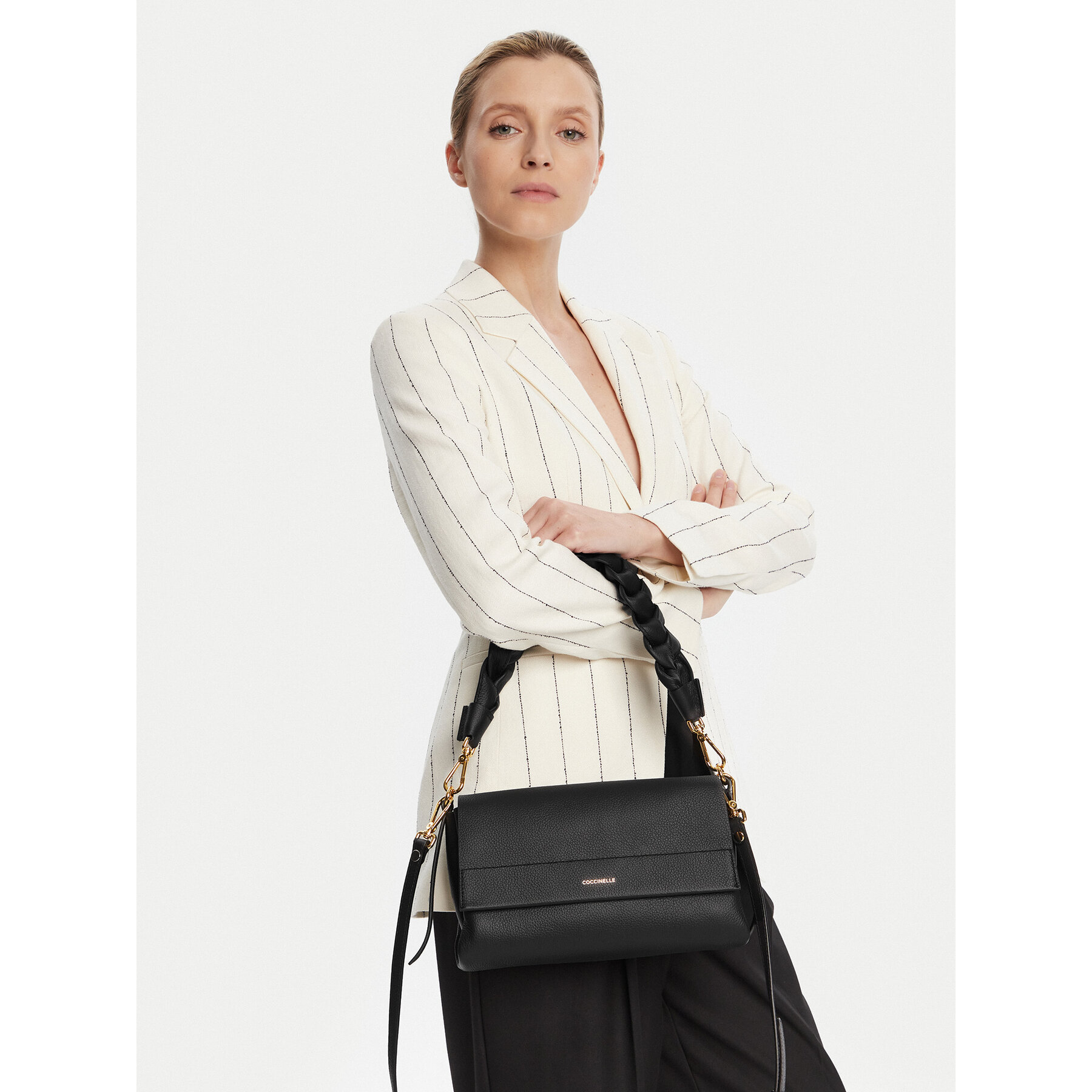 Geantă Coccinelle Boheme Grana Double E1 M50 12 01 01 Negru