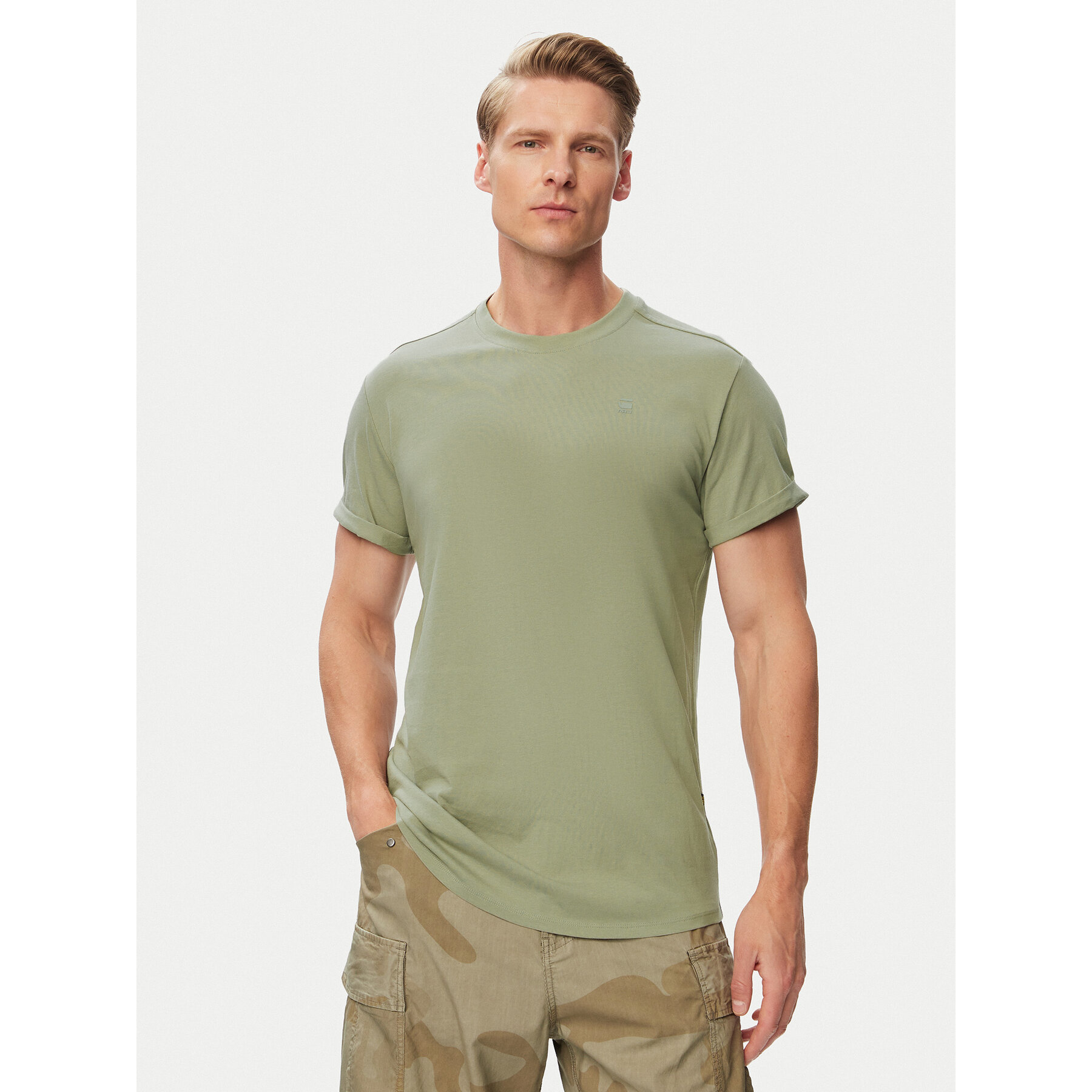 G-Star Raw T-shirt Lash D16396-B353 Zelena Regular Fit