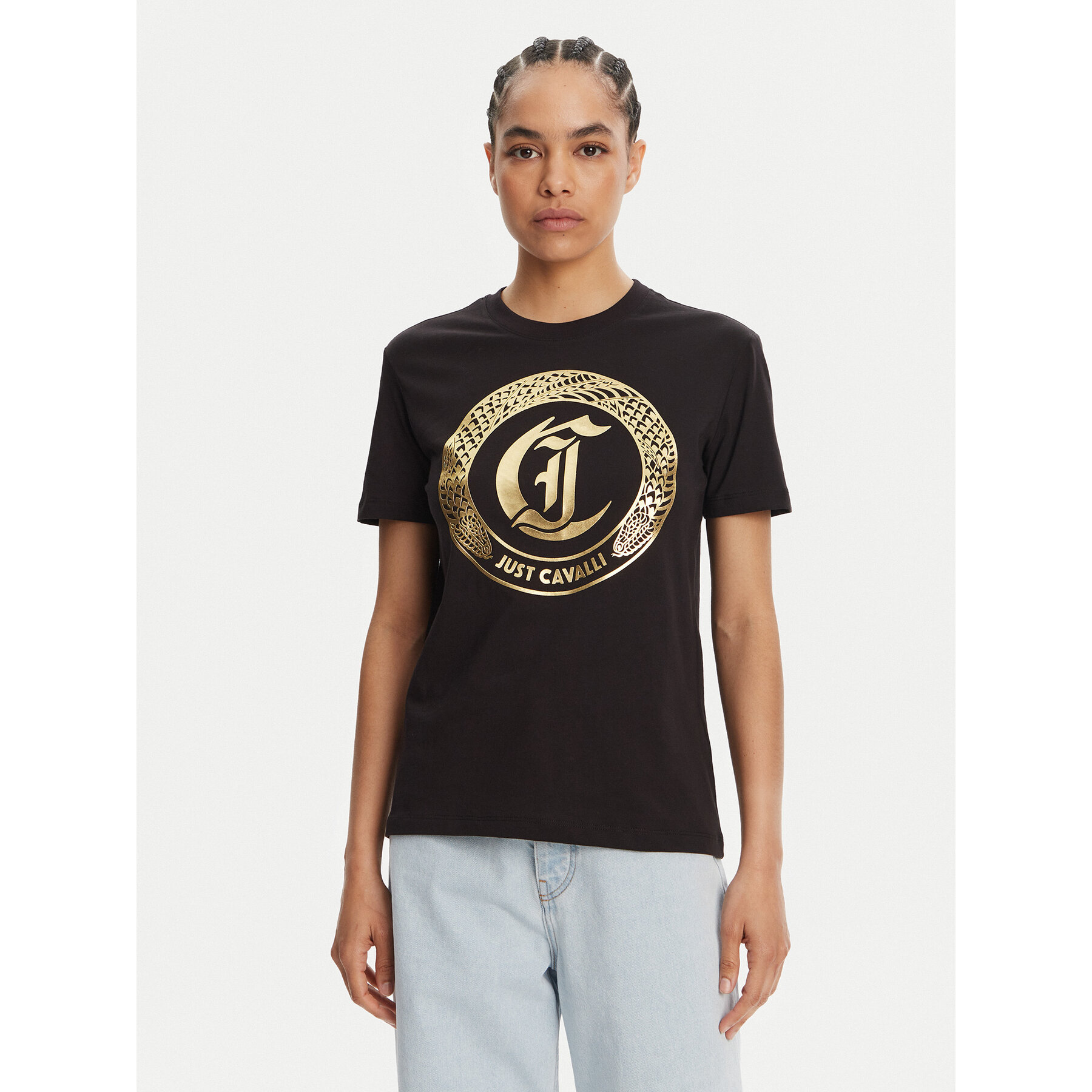 Just Cavalli T-shirt 78PAHT01 Nero Regular Fit