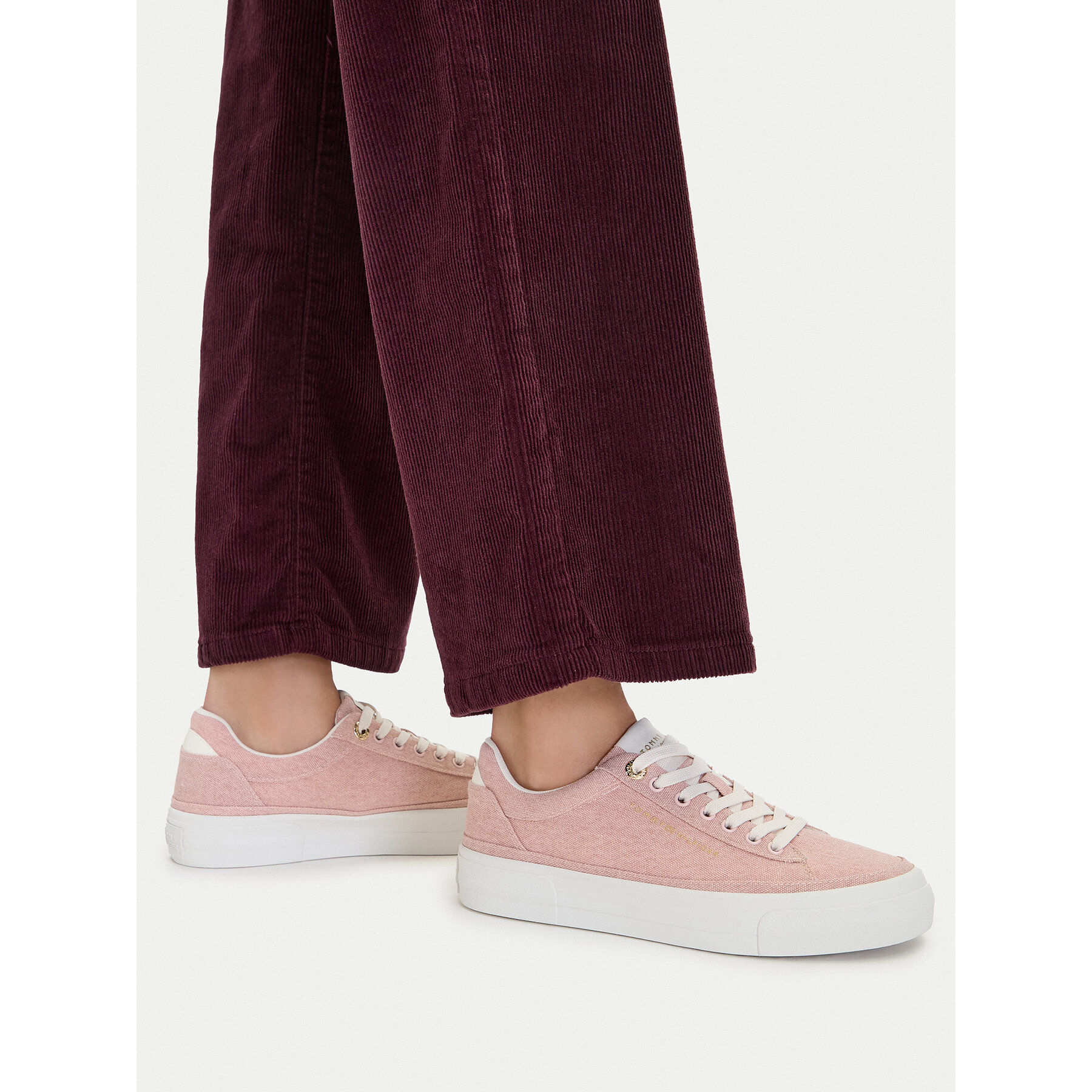 Sneakers Tommy Hilfiger Washed Canvas Platform Trainers FW0FW09172 Roz