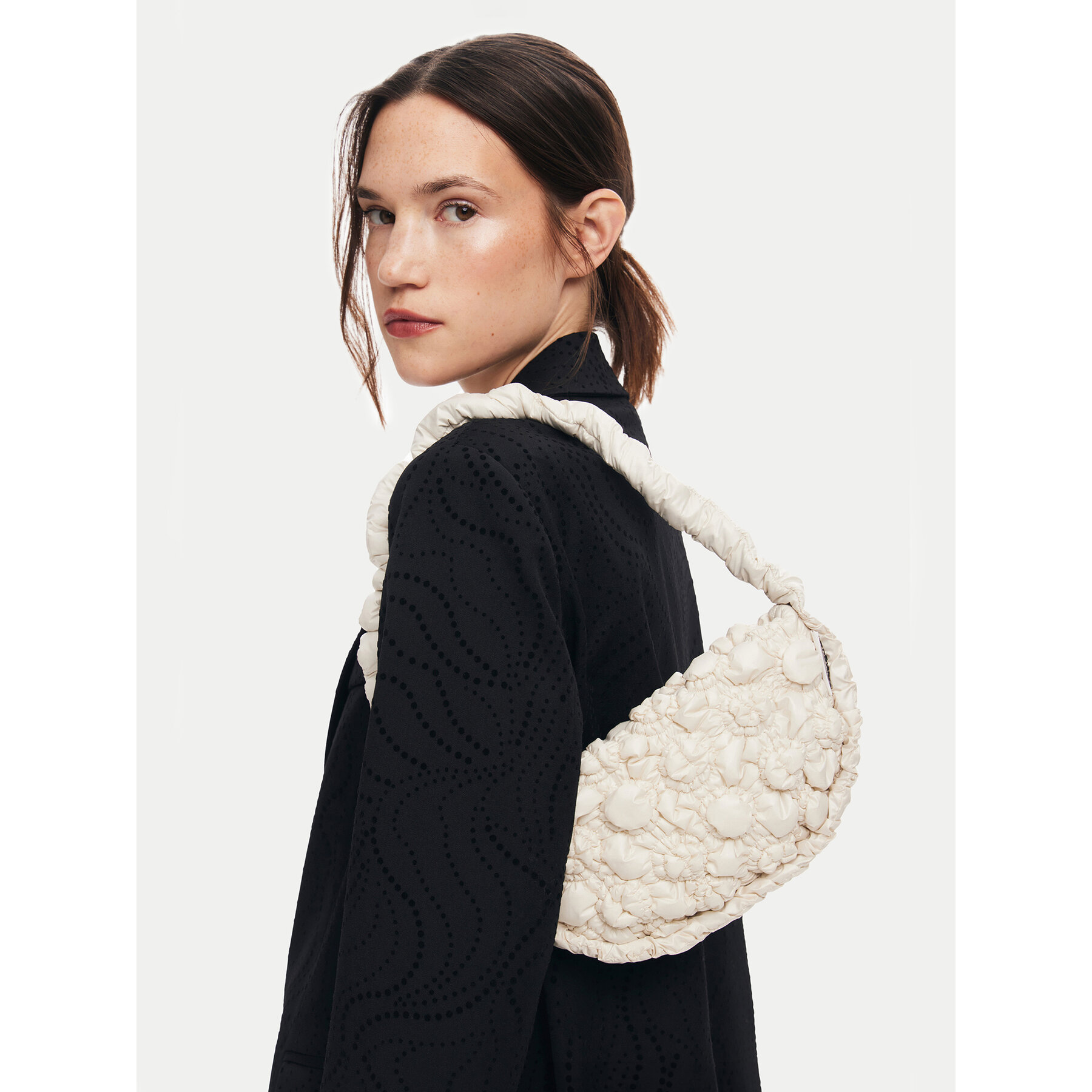 Τσάντα Desigual Flossy 24WAXA17 Εκρού