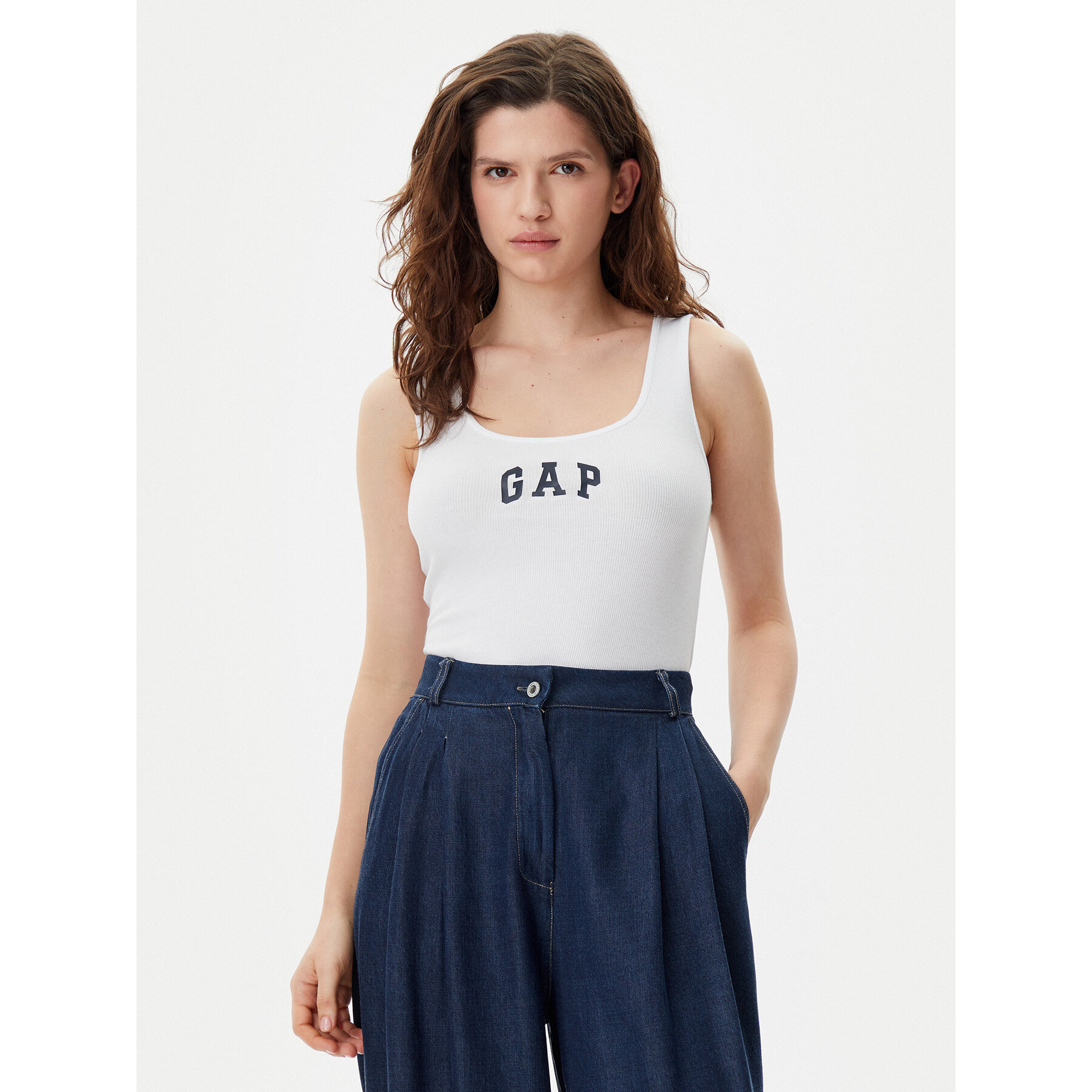 Gap Top 585421-01 Bianco Slim Fit