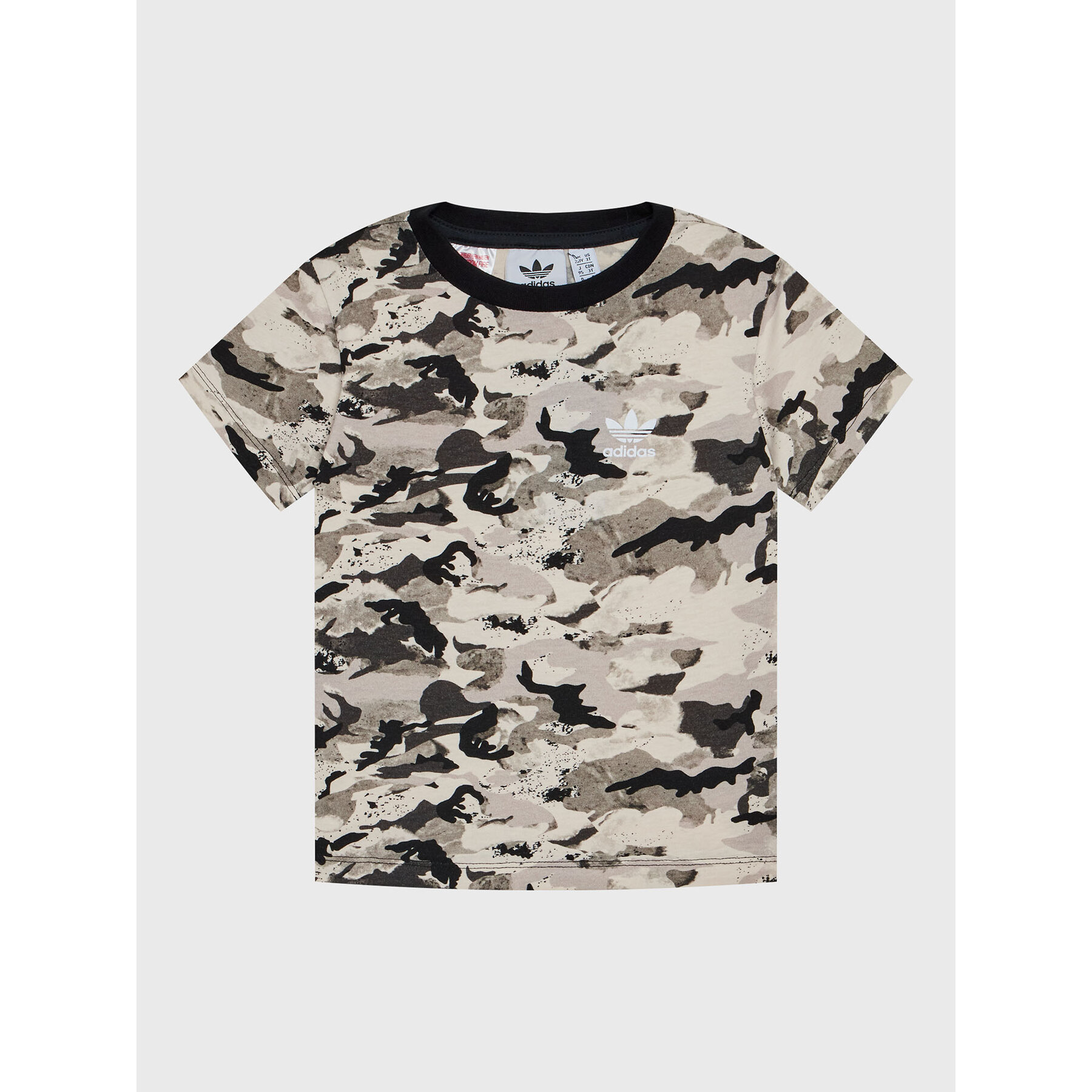 adidas T-Shirt Allover HK0276 Μπεζ Regular Fit