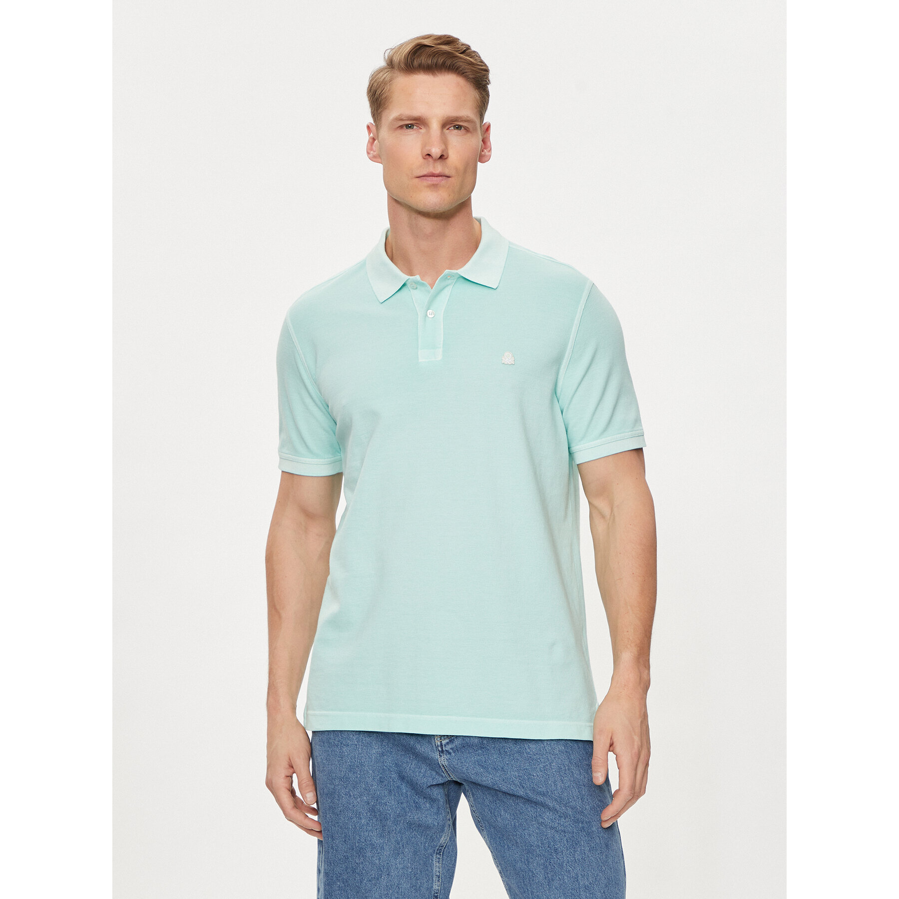 United Colors Of Benetton Polo majica 3089U301K Zelena Regular Fit