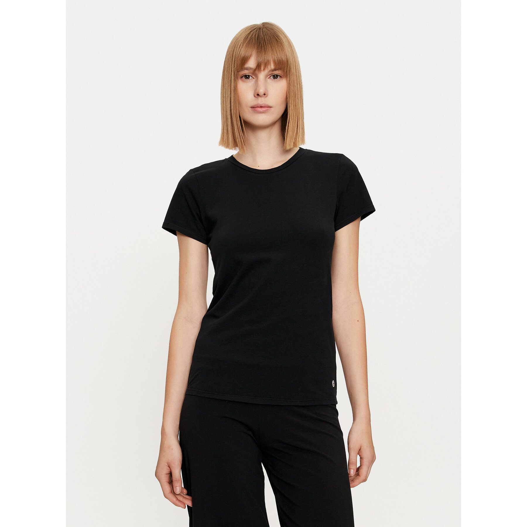 Deha Deha T-Shirt A00150 Μαύρο Regular Fit