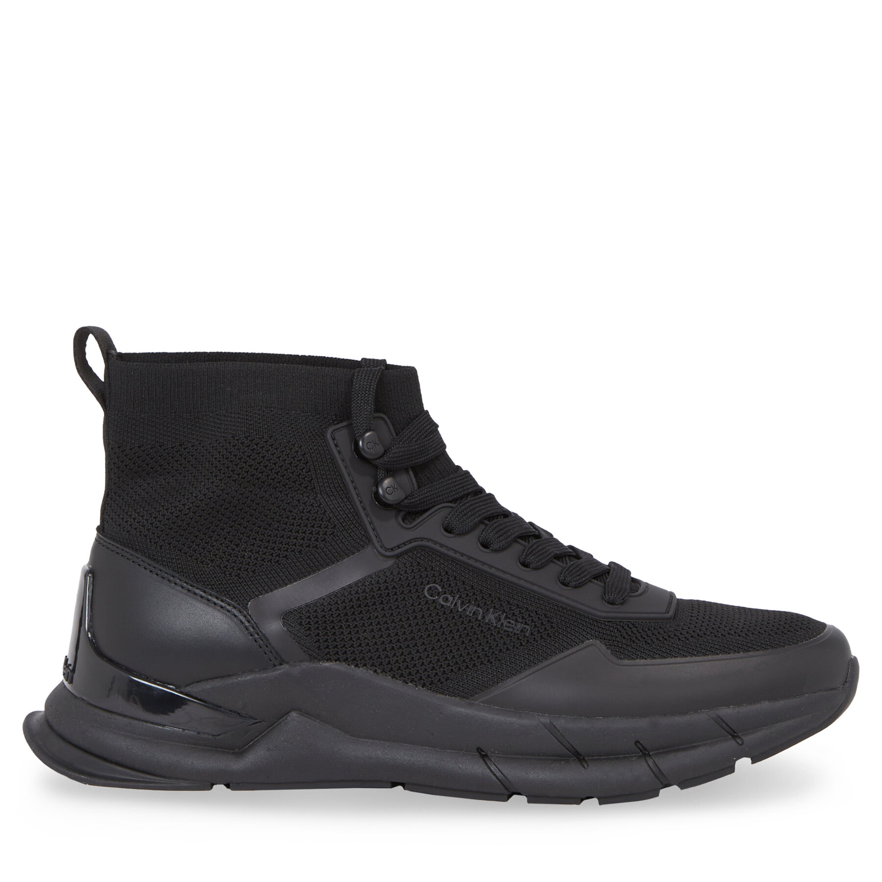 Calvin Klein Αθλητικά Calvin Klein High Top Lace Up Knit HM0HM01267 Μαύρο
