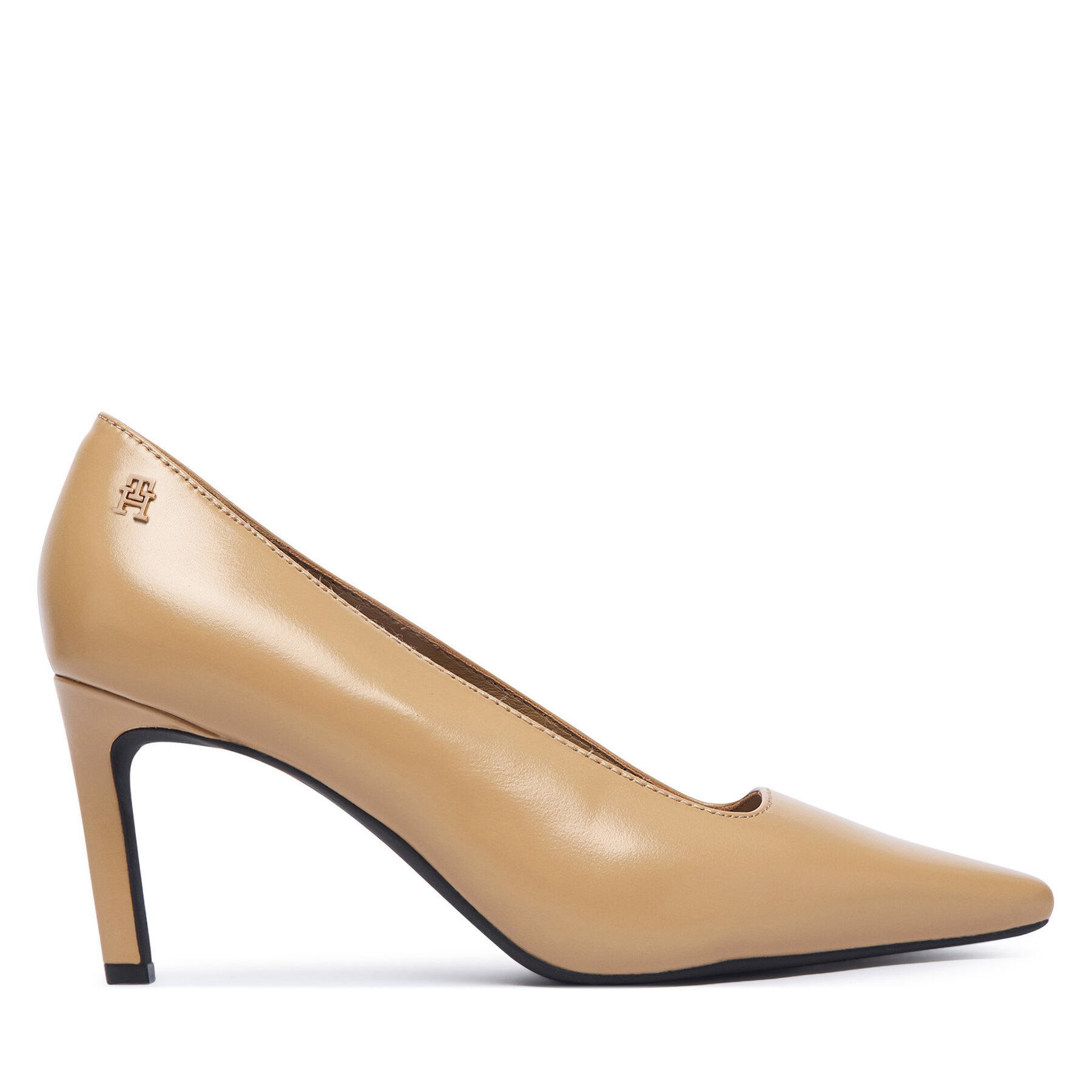 Lodičky Tommy Hilfiger Squared Toe High Heel Lth Pump FW0FW09510 Svetlo hnedá