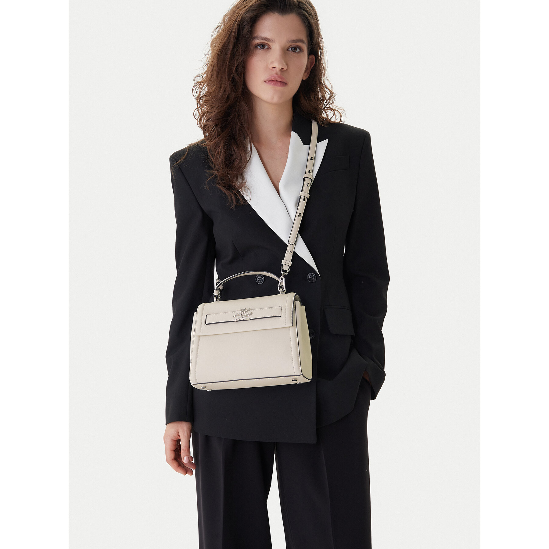 Geantă KARL LAGERFELD B1W30278 Alb