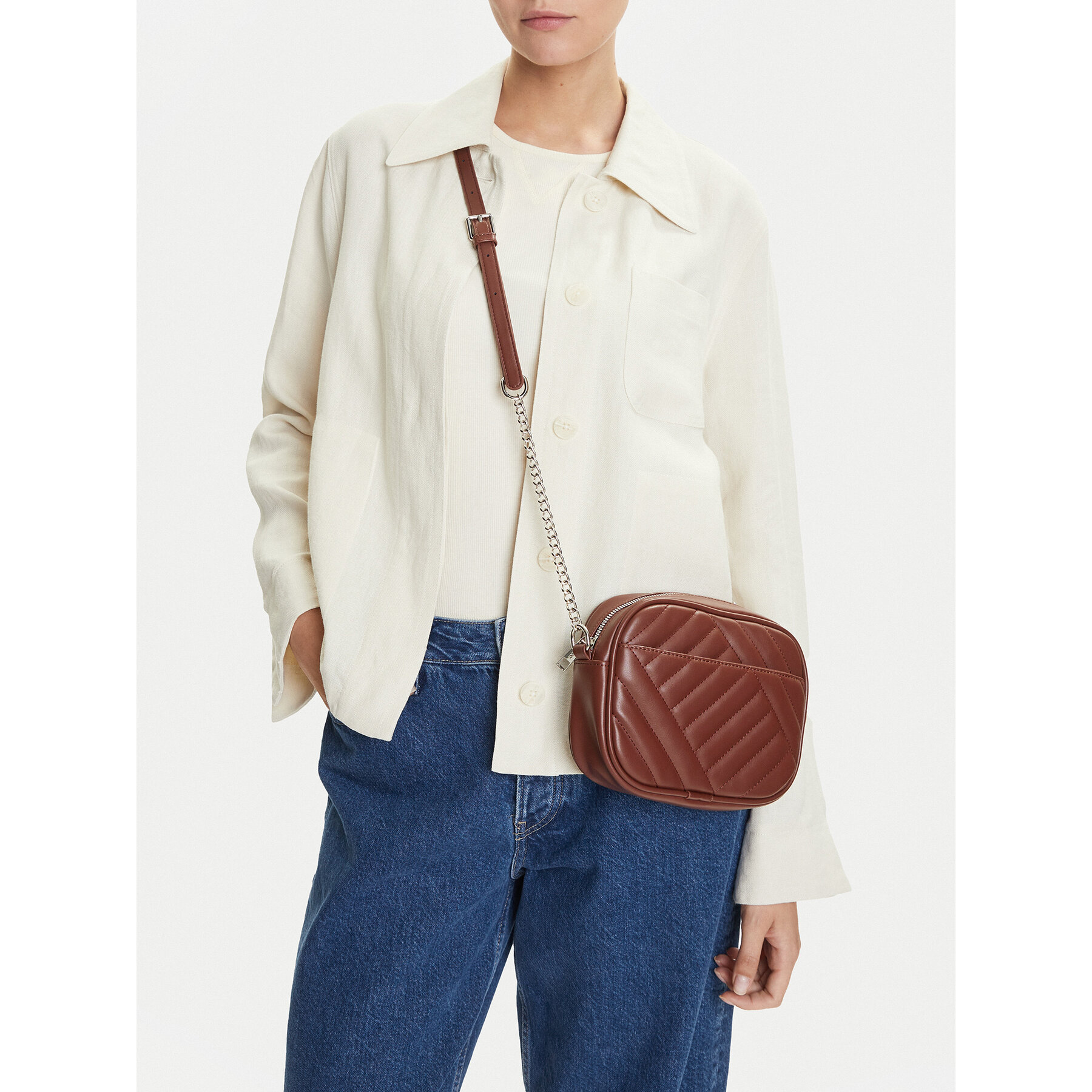 Τσάντα JENNY C-JNY-M-021-08 Καφέ