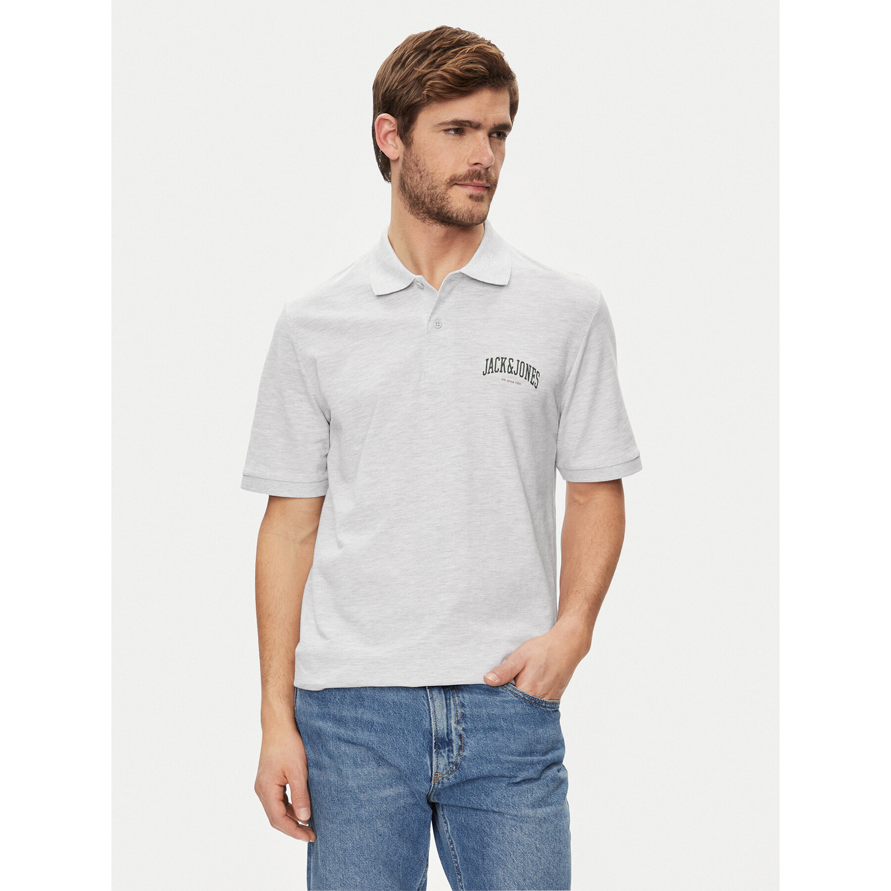 Jack & Jones Polo Josh 12247387 Λευκό Standard Fit
