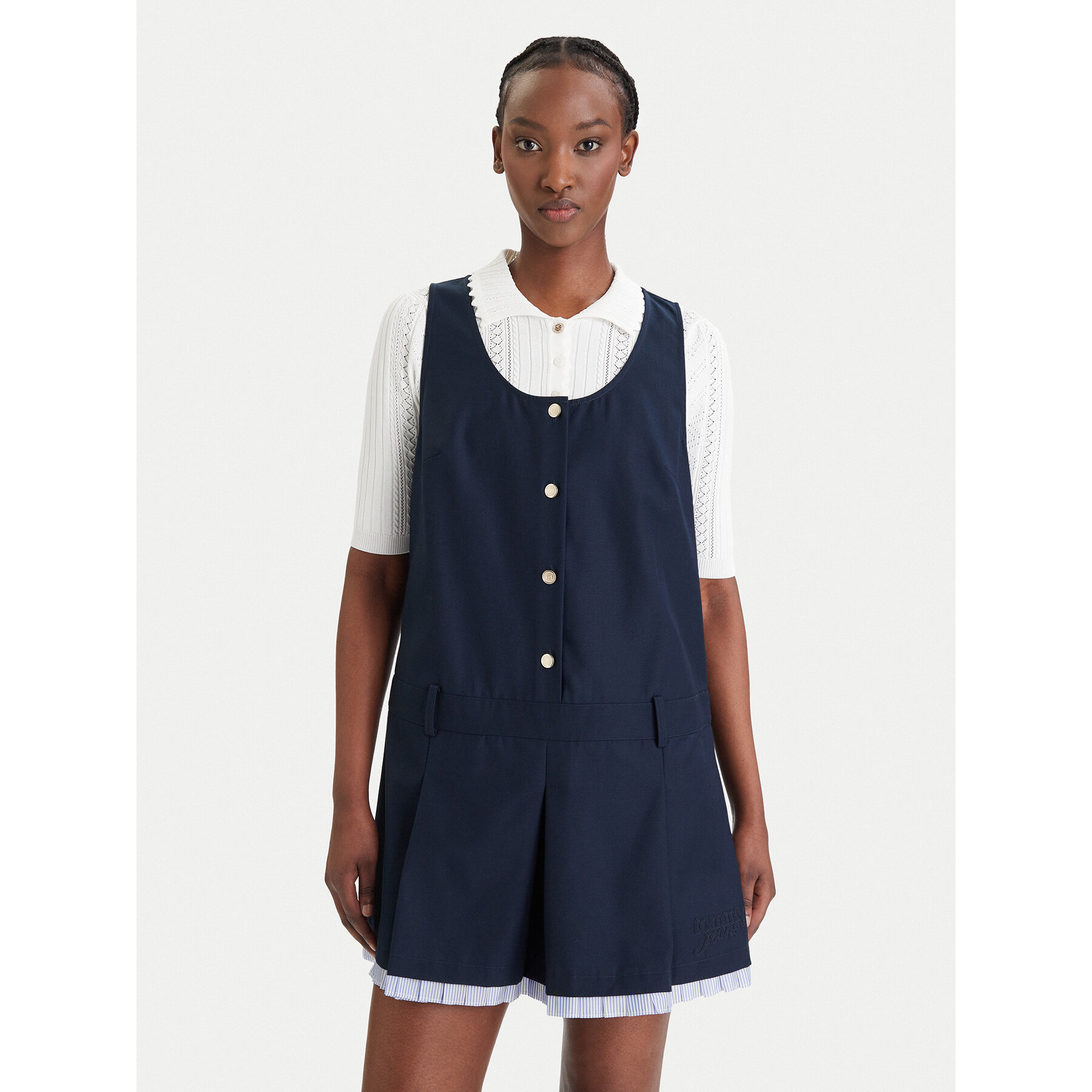 Tommy Jeans Kleid für den Alltag DW0DW22759 Dunkelblau Regular Fit