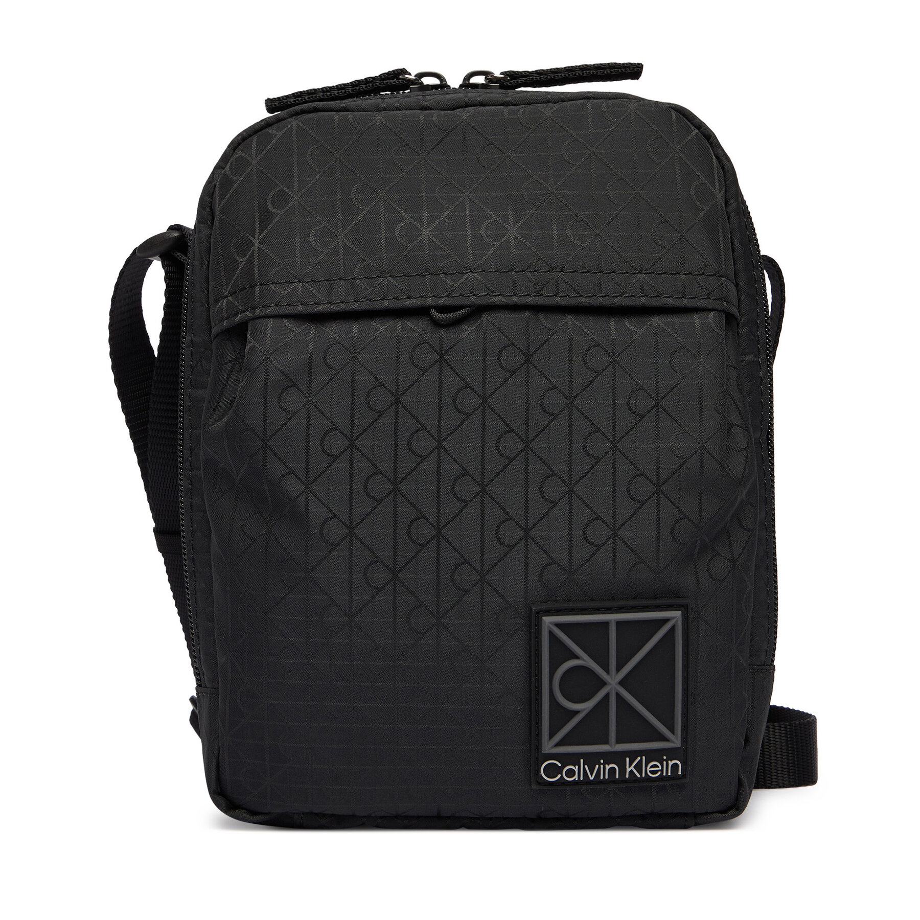Geantă crossover Calvin Klein Utility Emblem Reporter LV04D3303G Negru