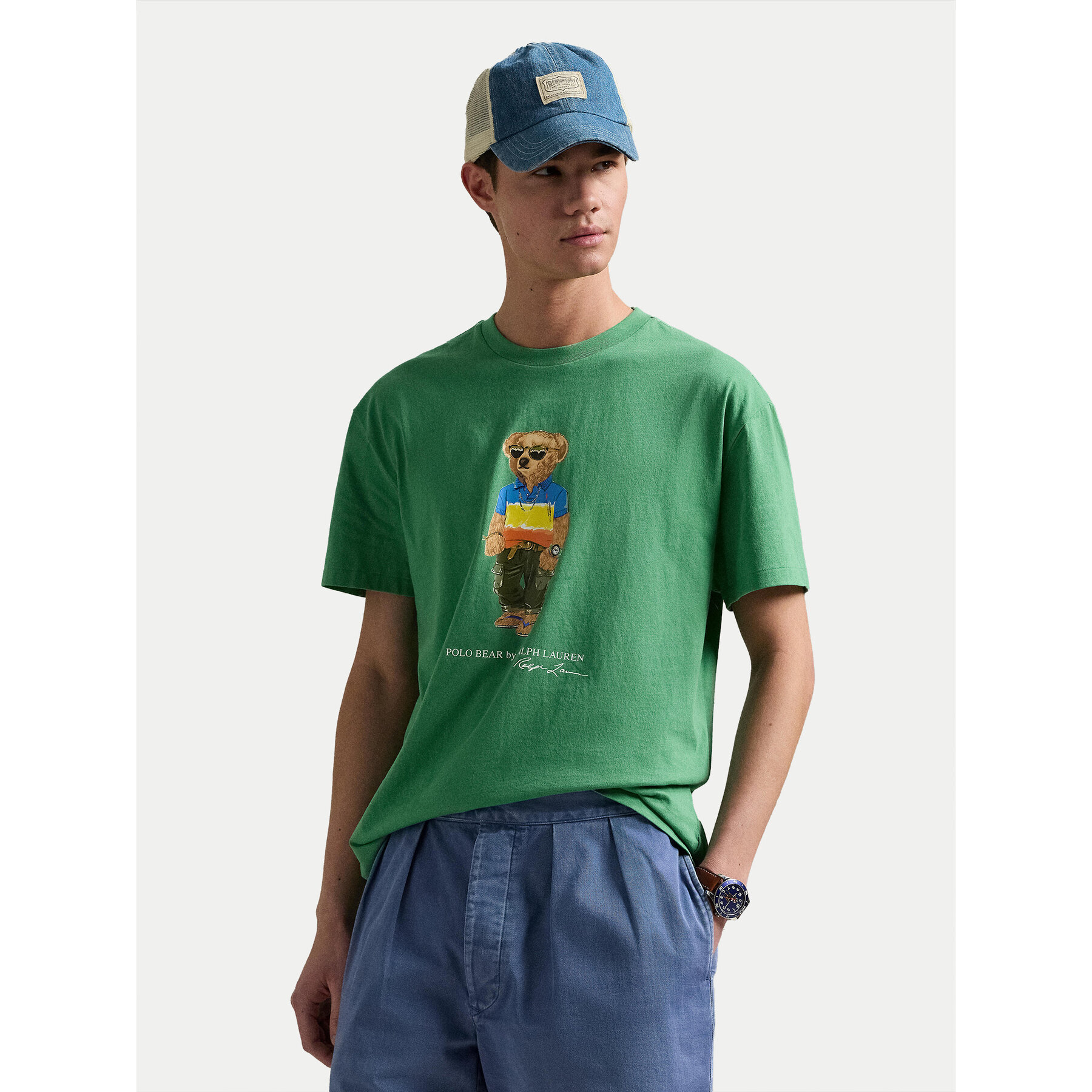 Polo Ralph Lauren T-shirt 710973138001 Verde Custom Slim Fit