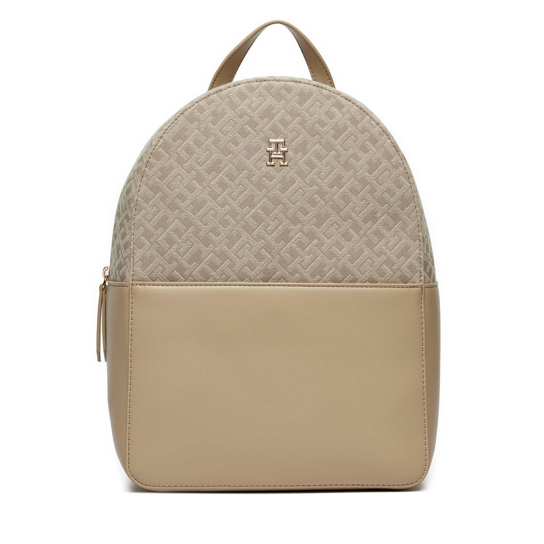 Rucsac Tommy Hilfiger Th Jacquard Backpack AW0AW17074 Bej