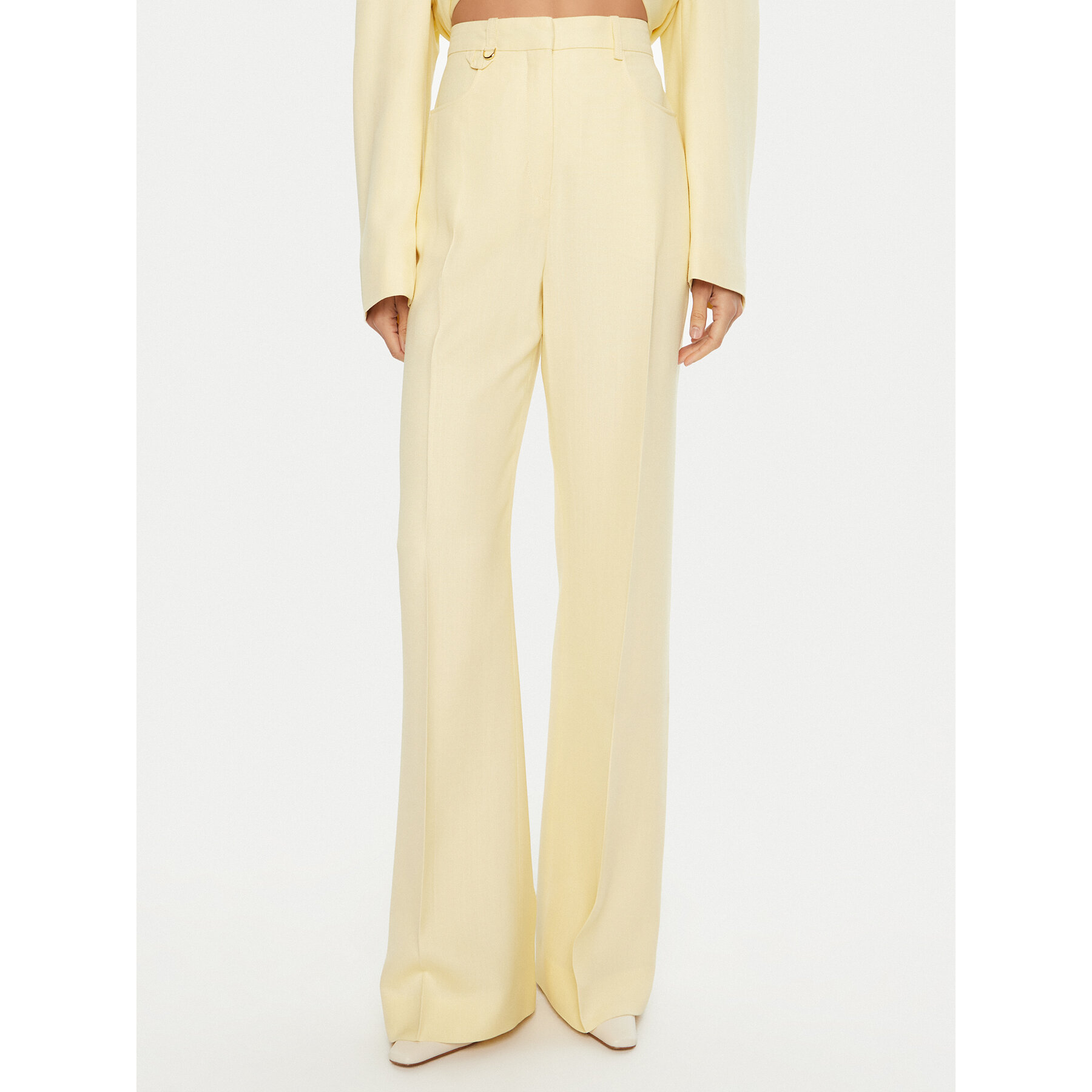 JACQUEMUS Stoffhose 24E241PA003 Gelb Regular Fit