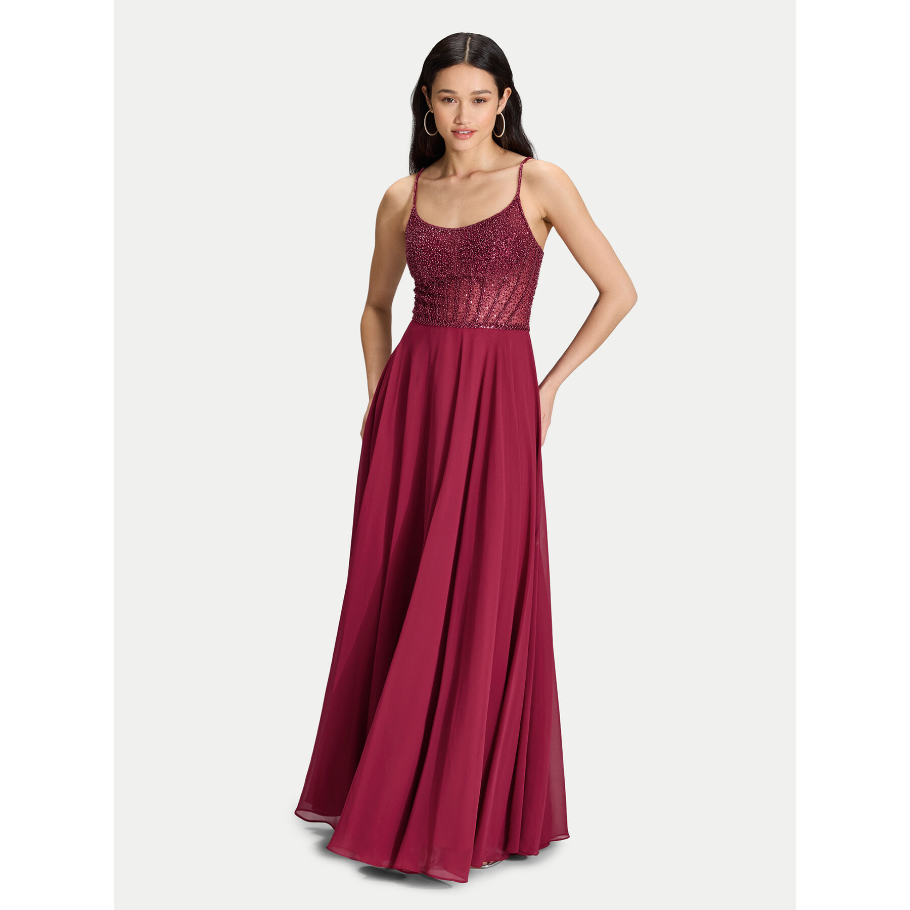 Hey Kyla Abendkleid 5AK023HK Dunkelrot Regular Fit
