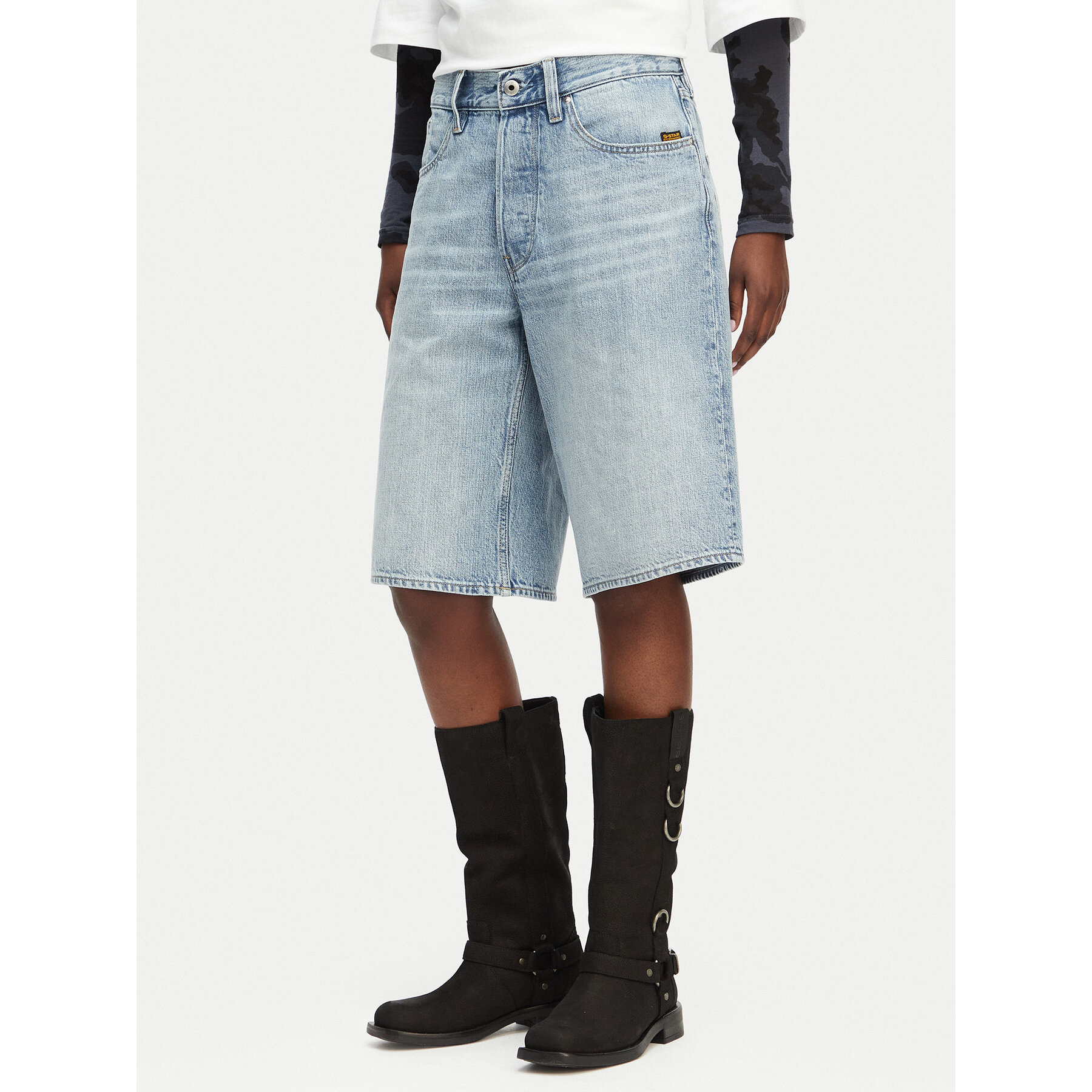 G-Star Raw Jeansshorts Clean Edge D28383-E352 Hellblau Wide Fit