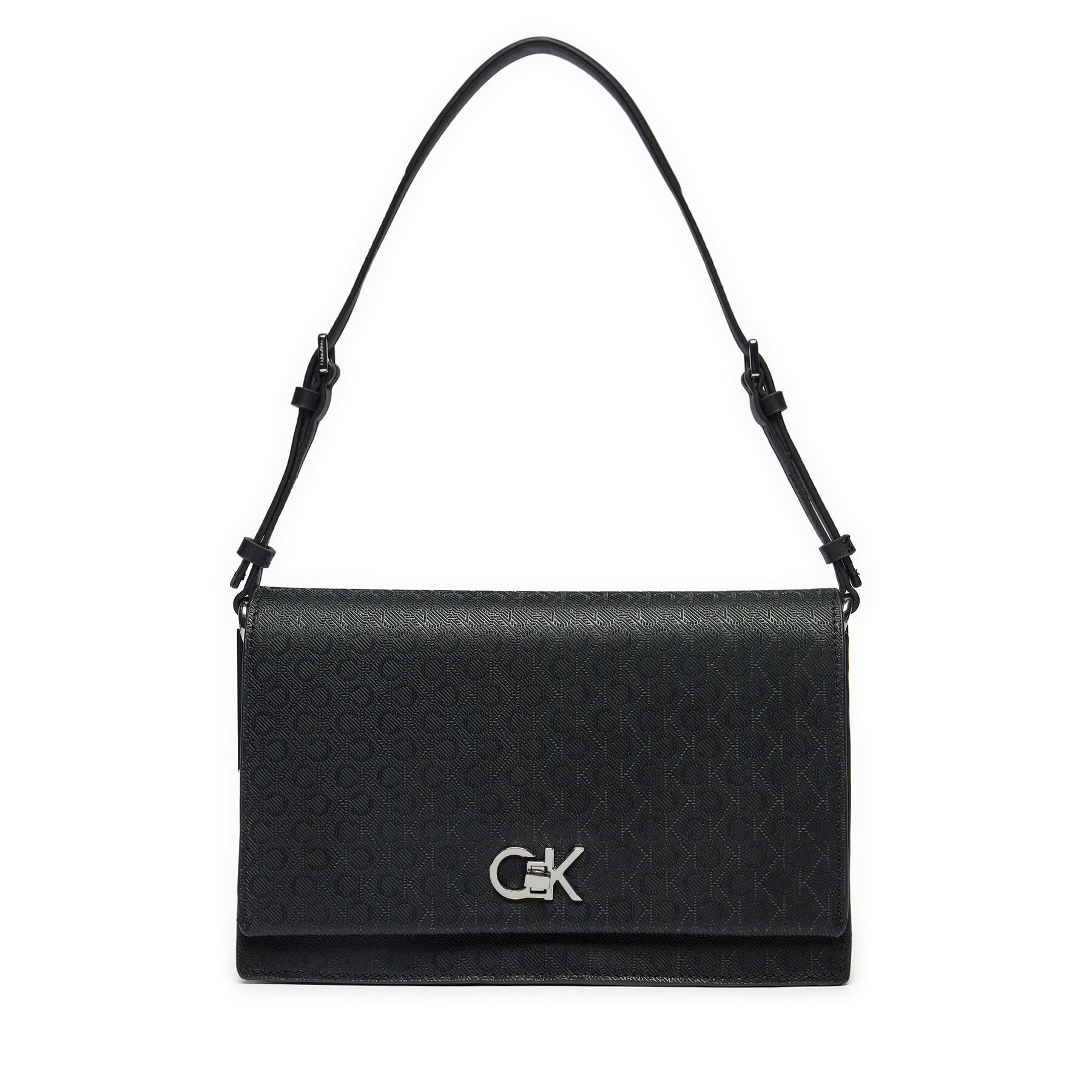 Handväska Calvin Klein Ck Elongated Shoulder Bag_Mono K60K613139 Svart
