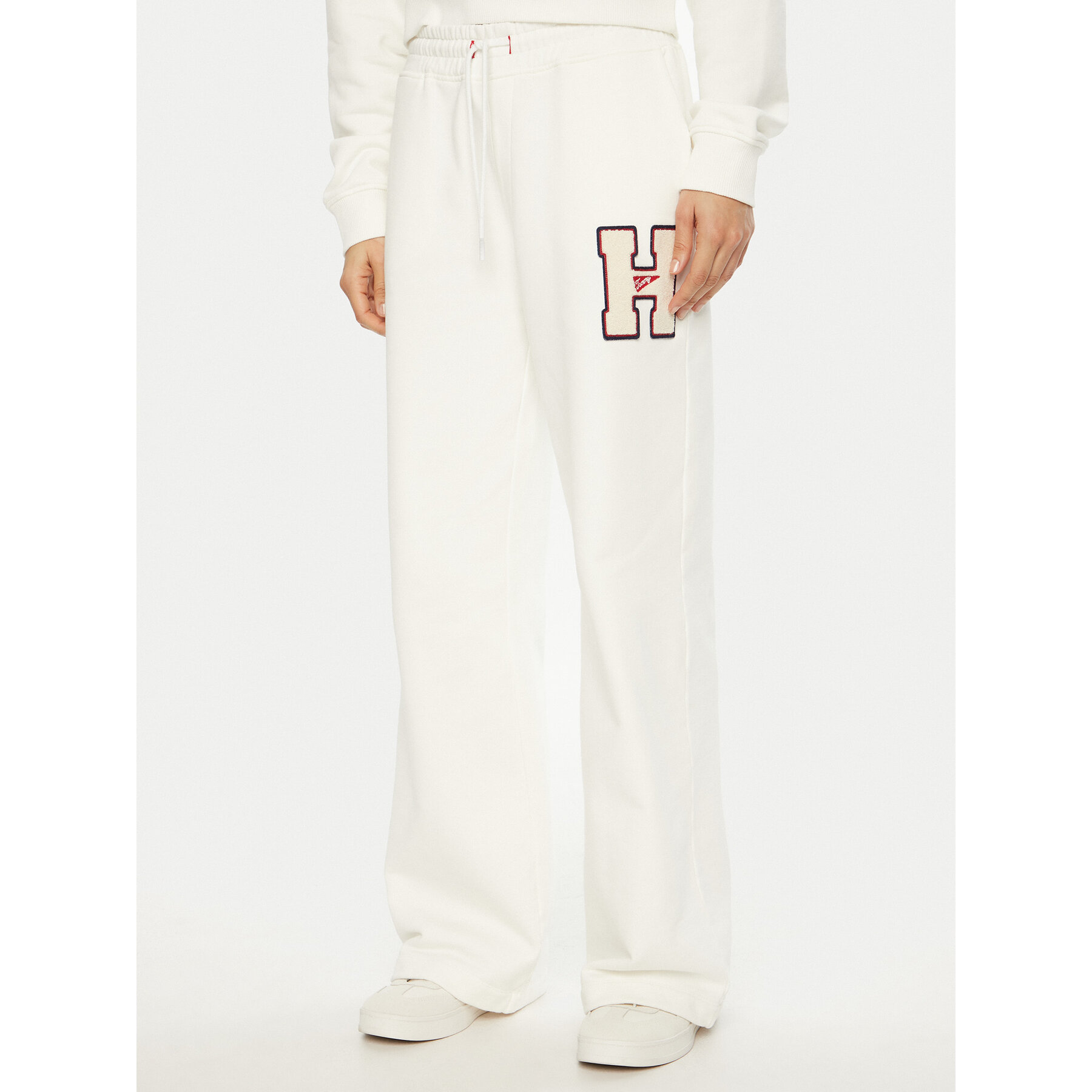 Tommy Jeans Jogginghose H Graphic DW0DW20558 Weiß Regular Fit