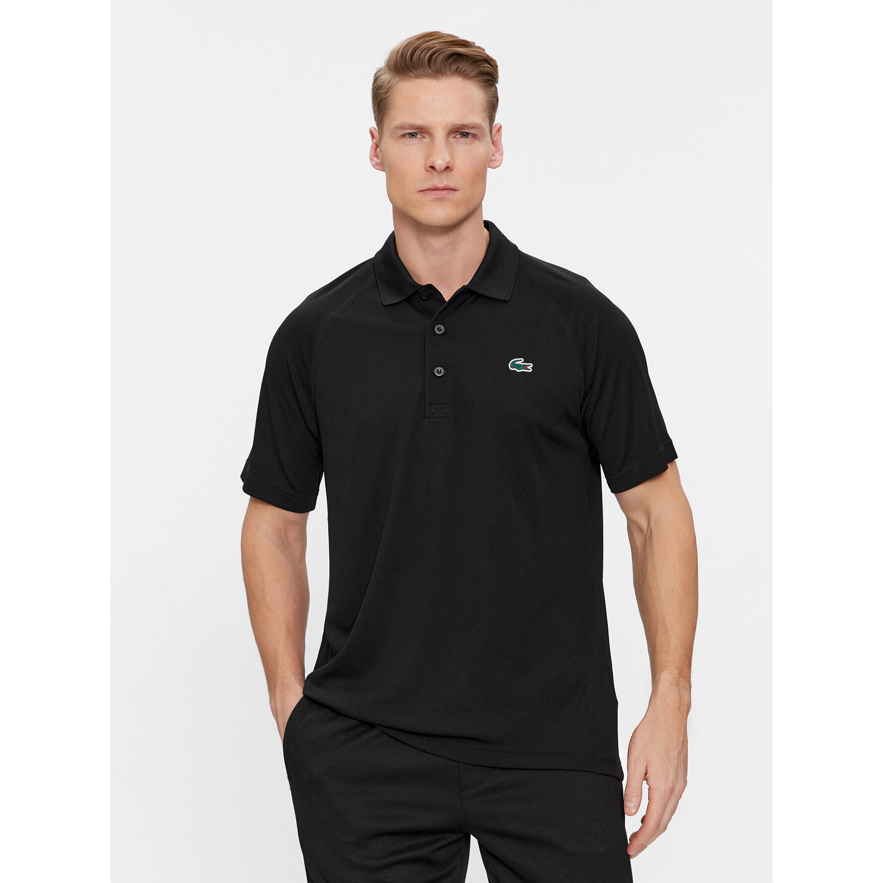 Lacoste Polo marškinėliai DH3201 Juoda Regular Fit