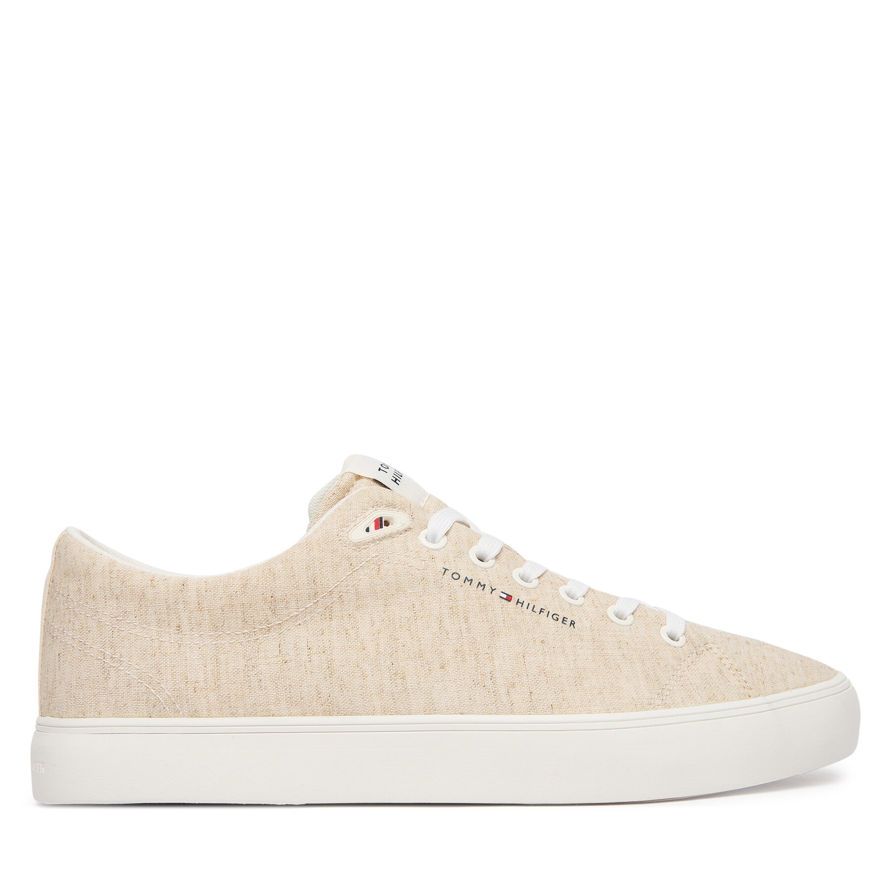 Sneakersy Tommy Hilfiger Th Hi Vulc Core Low Chambray FM0FM05818 Béžová