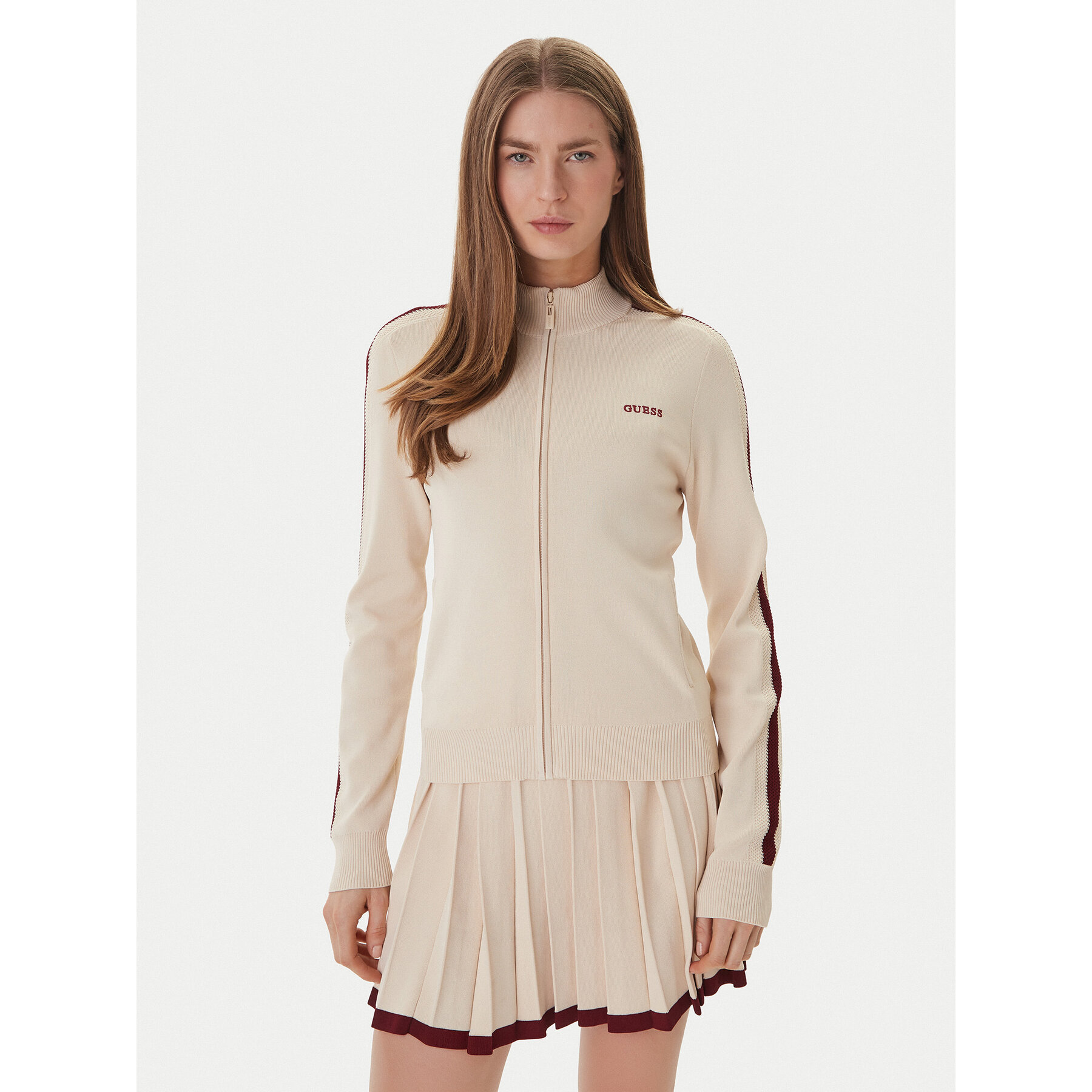 Guess Strickjacke V6GR12 Z0752 Beige Regular Fit