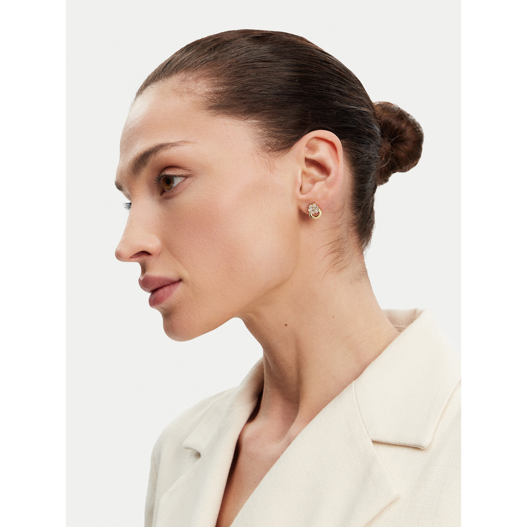 Naušnice Guess JUBE05 108JW Zlatna