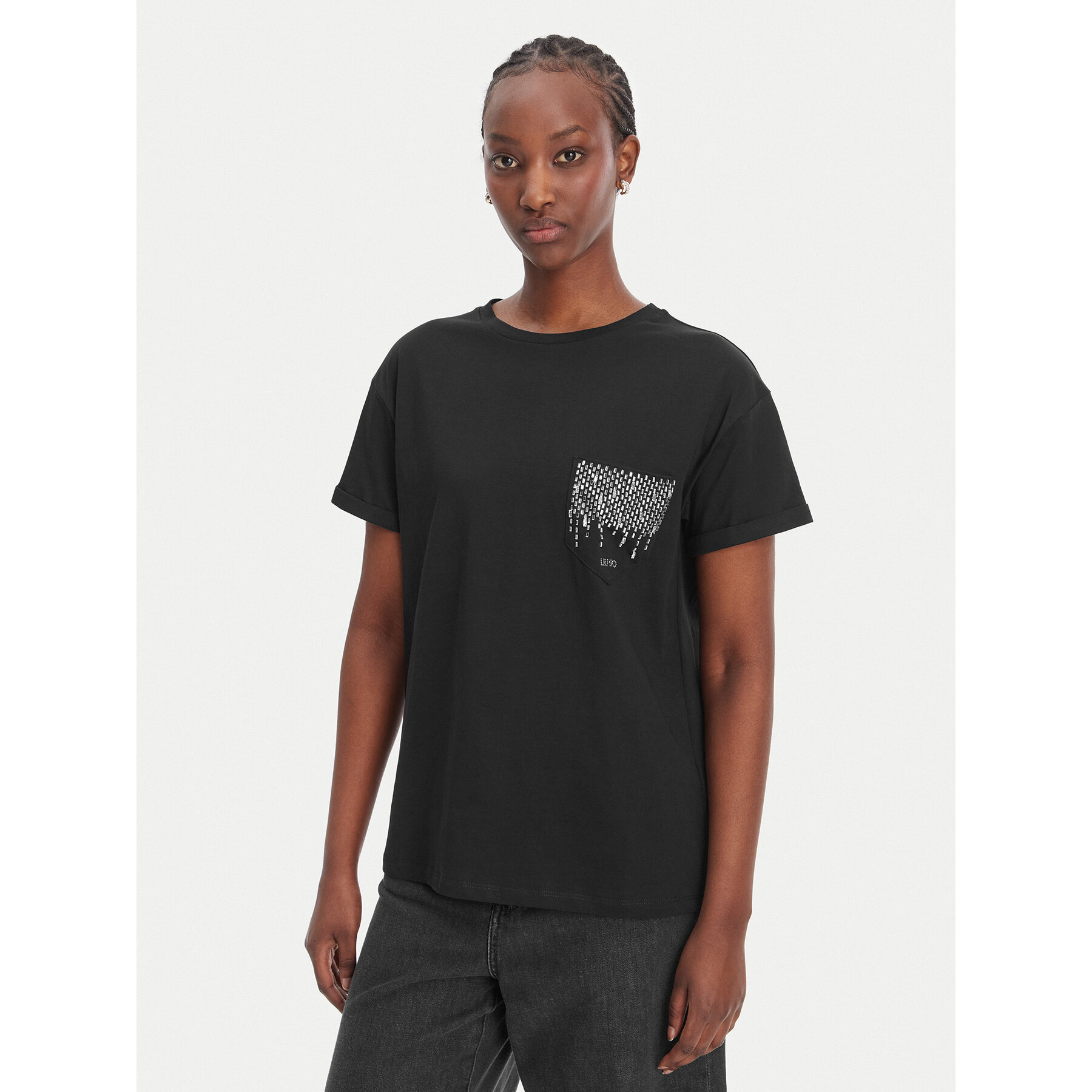 Liu Jo T-Shirt WA6372 JS923 Schwarz Regular Fit