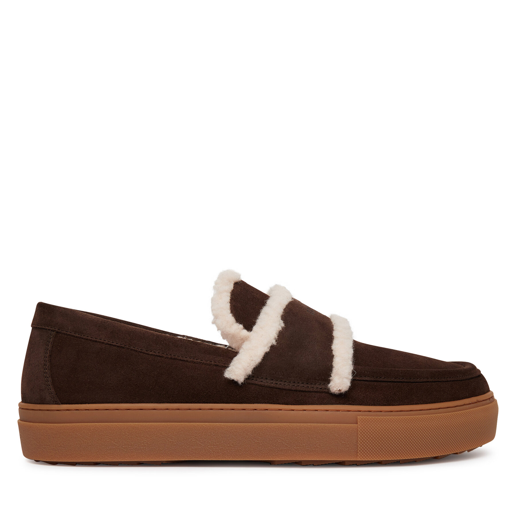 Polobotky Inuikii Shearling Loafer 2006.003.0011 Tmavě hnědá