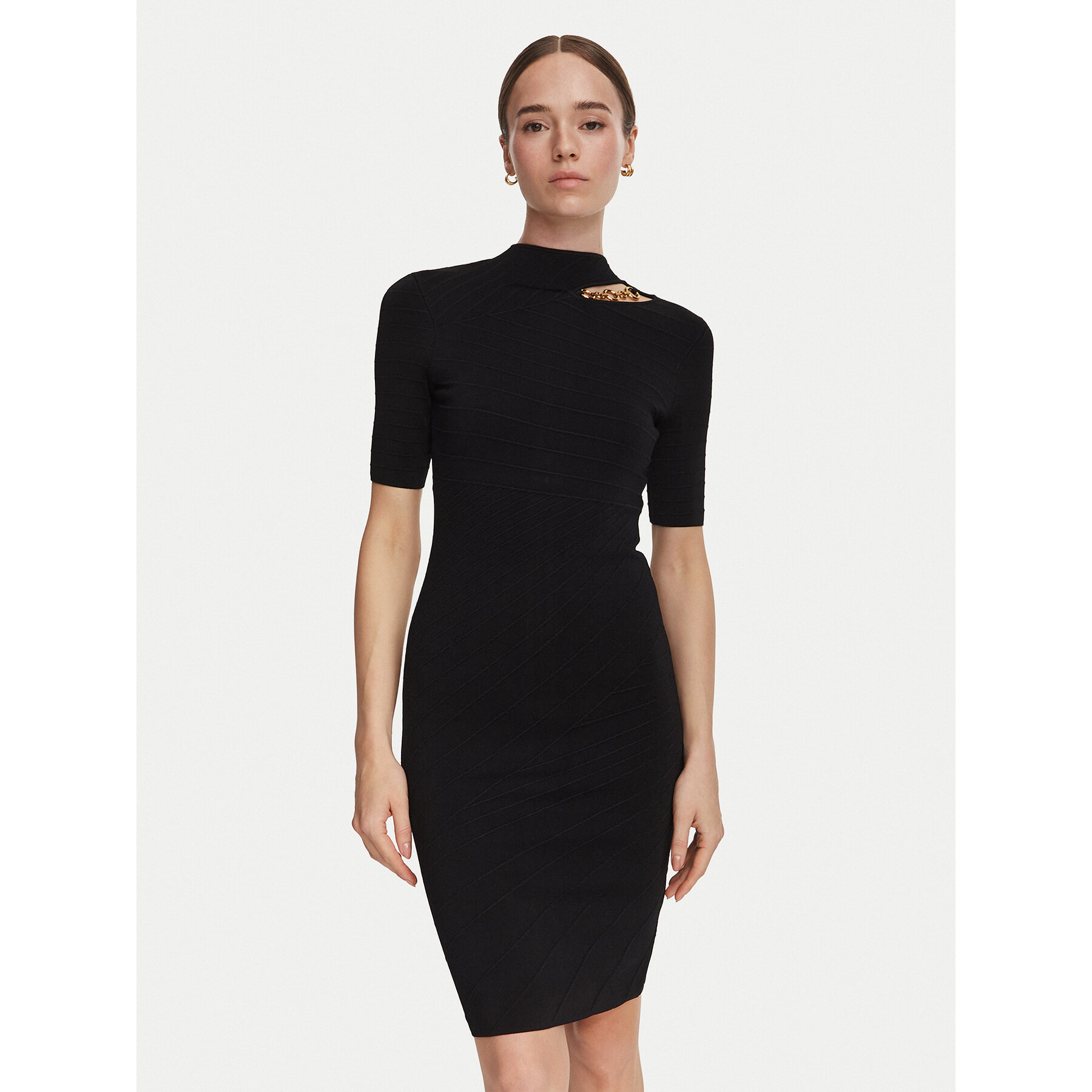 Marciano Guess Strickkleid G6YK28 Z1059 Schwarz Slim Fit