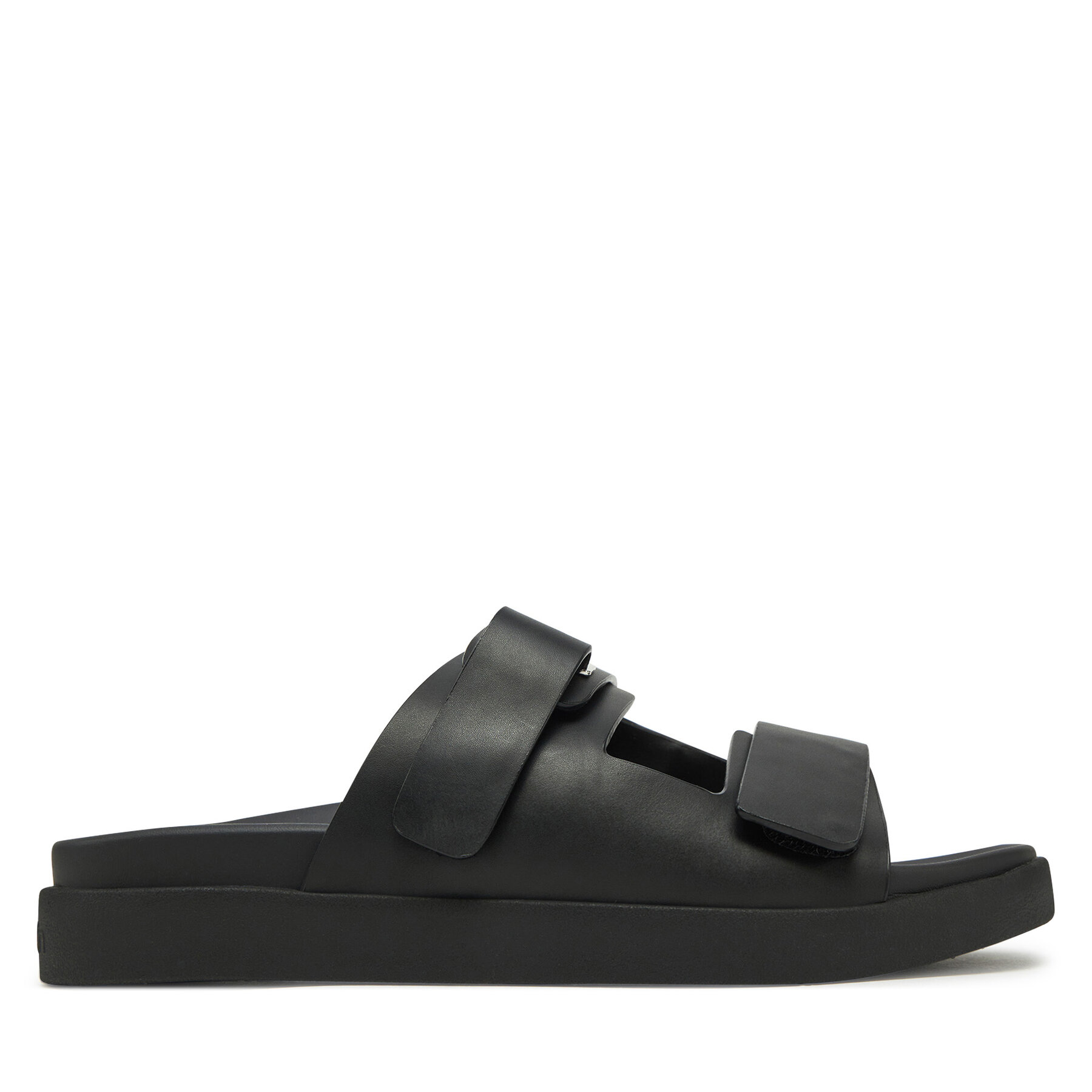 Şlapi Calvin Klein Flat Adj Slide Eyelet HW0HW02489 Negru
