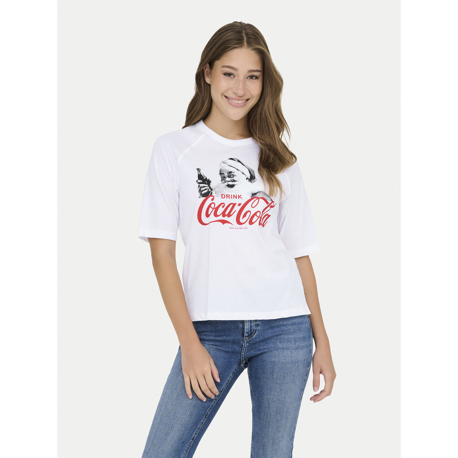 ONLY T-shirt Coca Cola 15355794 Bijela Regular Fit