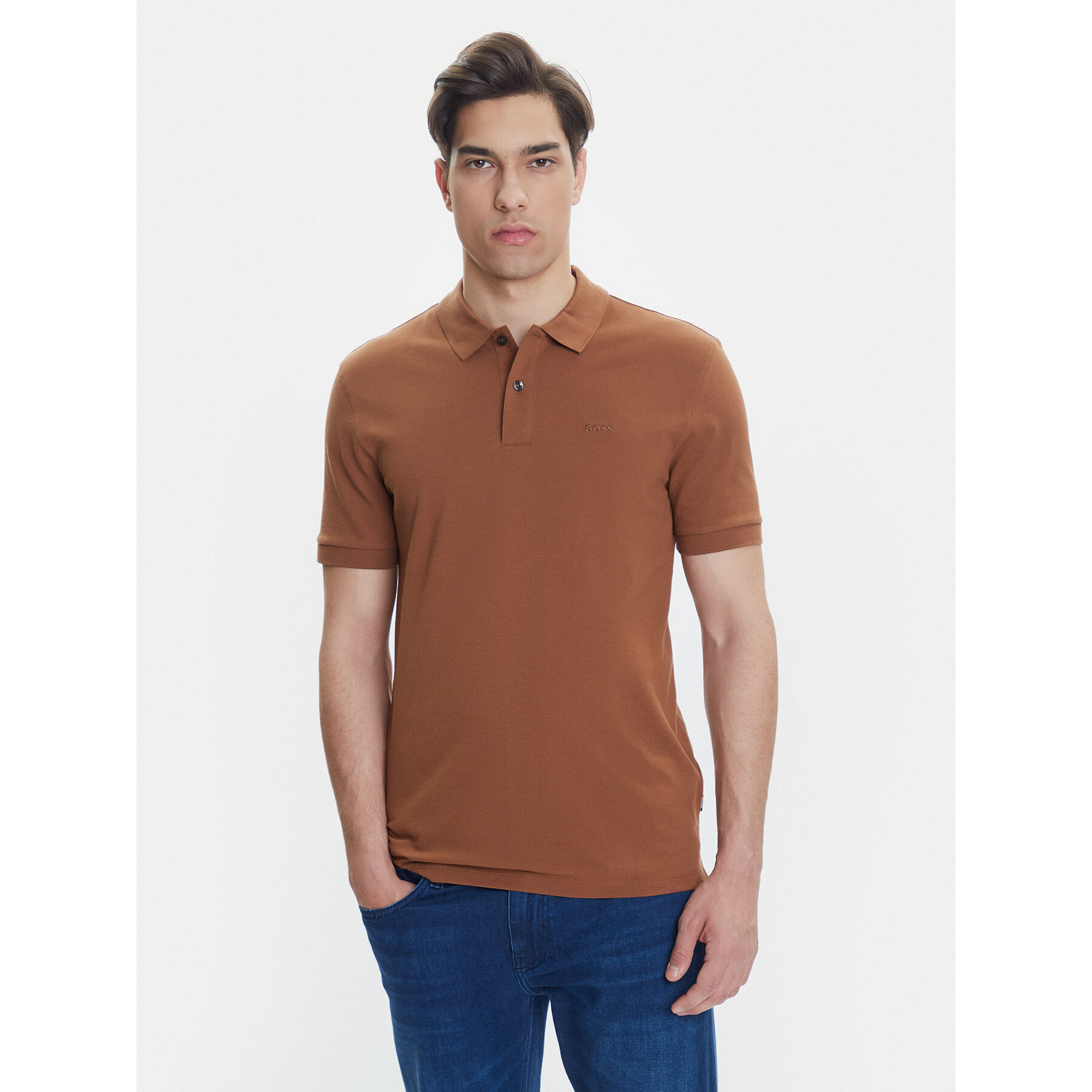 BOSS Pólóing Pallas 50468362 Bézs Regular Fit