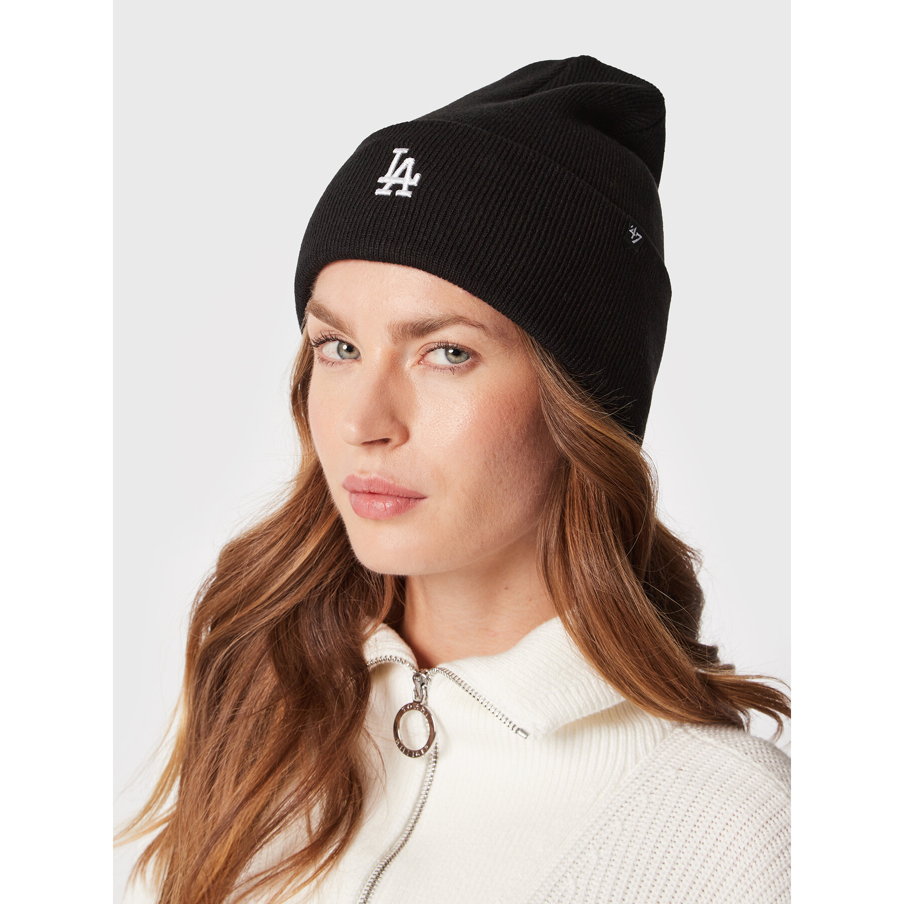 Damska Czapka 47 Brand Czarny Los Angeles Dodgers B-BRNCK12ACE-BK