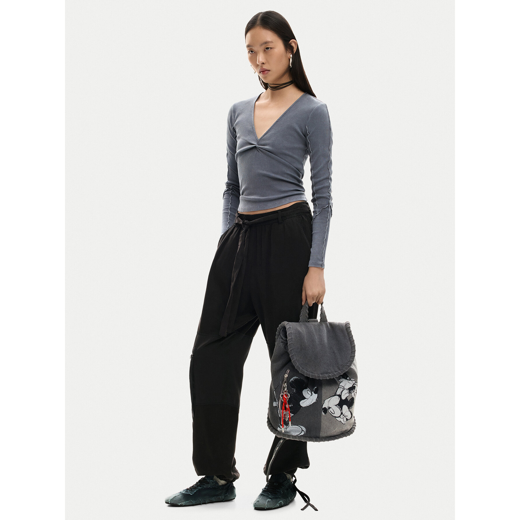 Ruksak Desigual 26SAKD01 Sivá