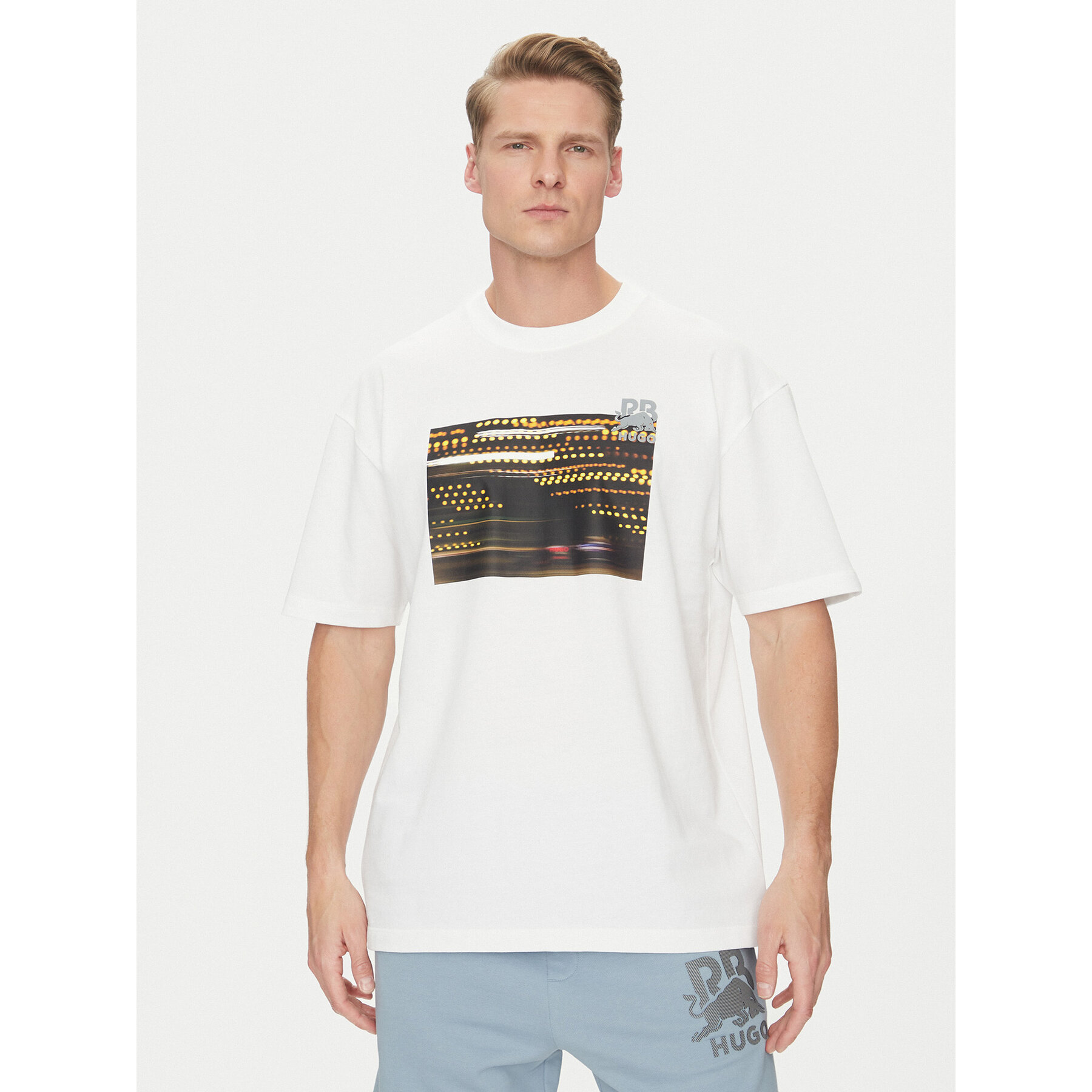 HUGO T-Shirt Daveley_RB 50545125 Λευκό Regular Fit