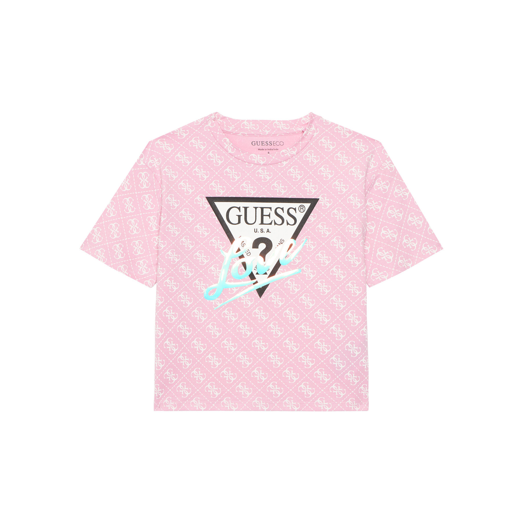 Guess T-Shirt J6RI08 K6YW4 Ροζ Regular Fit