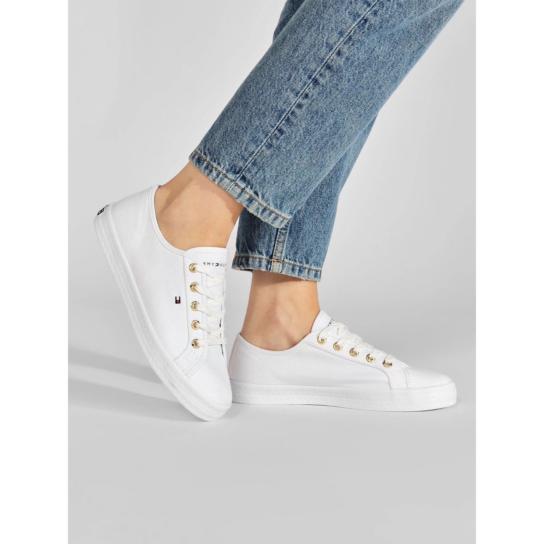 Tenisky Tommy Hilfiger Essential Nautical Sneaker FW0FW06512 Biela
